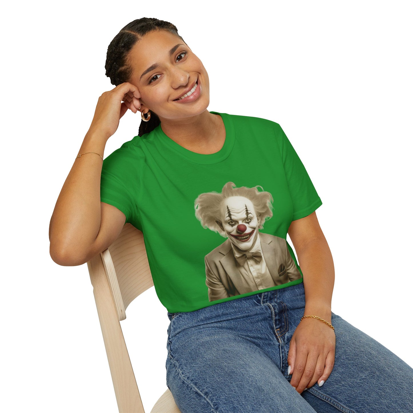 Clown Shirt, T Shirt with Clown, Funny Man Shirt, Tee Shirt with Funny Man, Circus Shirt, Shirt with Circus, Scary Man Shirt, Shirt with Scary Man