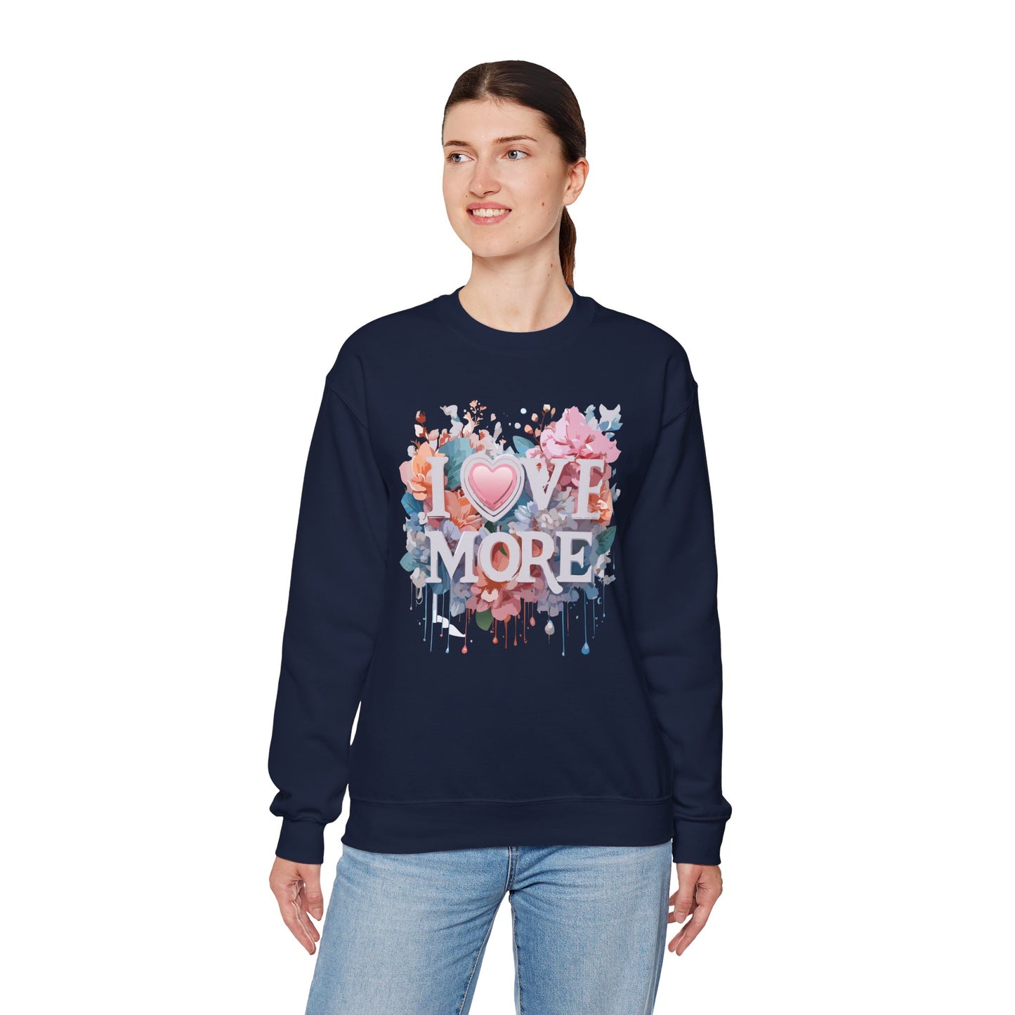 Floral Love Sweatshirt, Valentine's Day Sweatshirt, Love Flower Sweatshirt