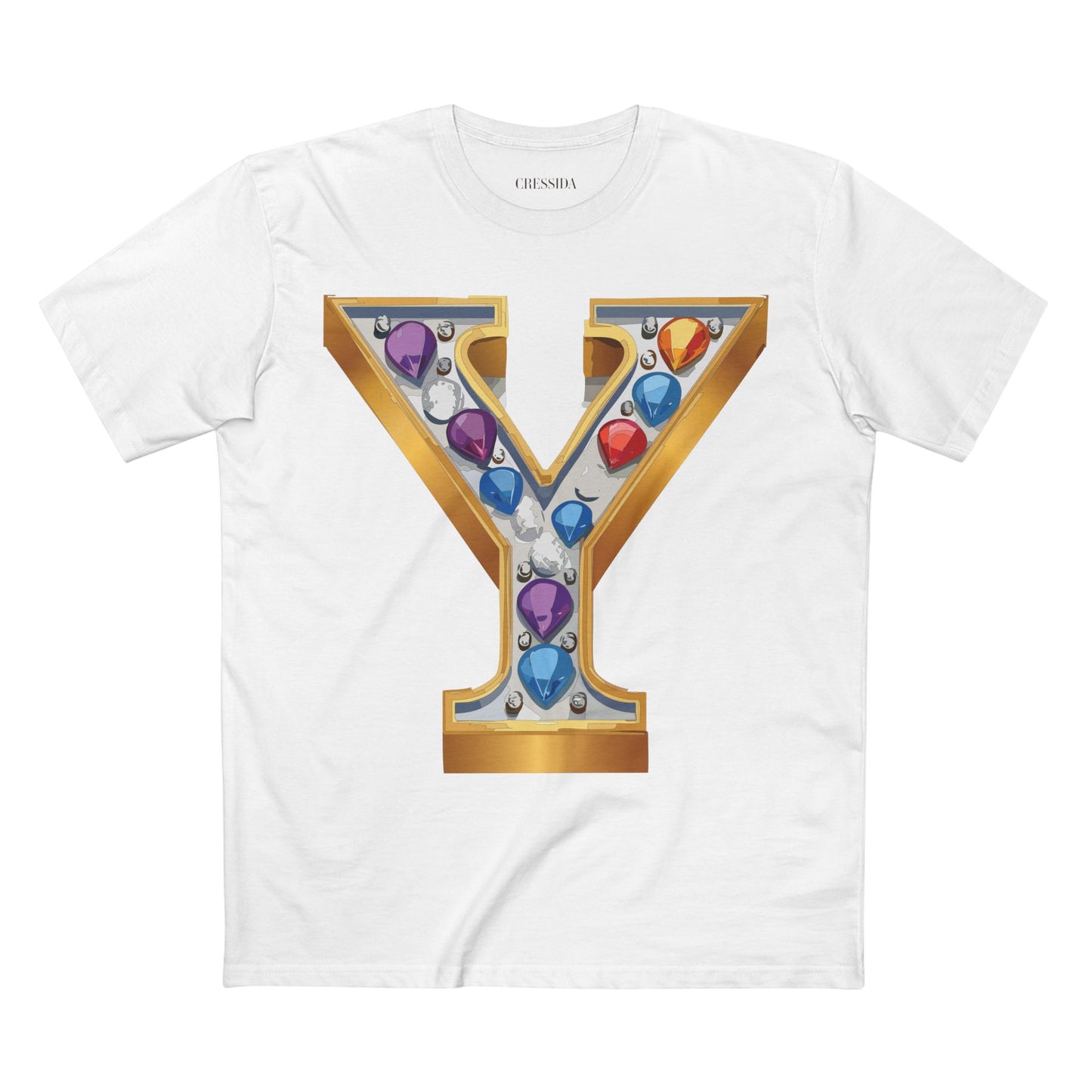 Letter Shirt, Shirt with Letters, Tee Shirt with Gold Letters