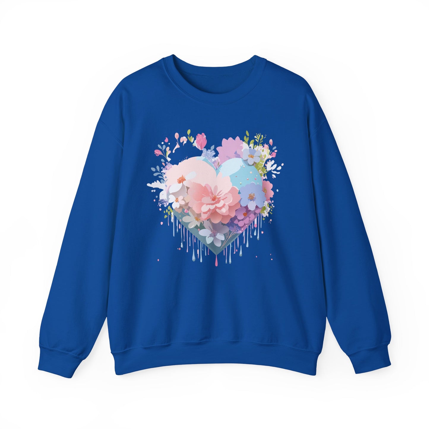 Floral Heart Sweatshirt, Floral Love Sweatshirt, Valentine's Day Sweatshirt, Heart Floral Sweatshirt