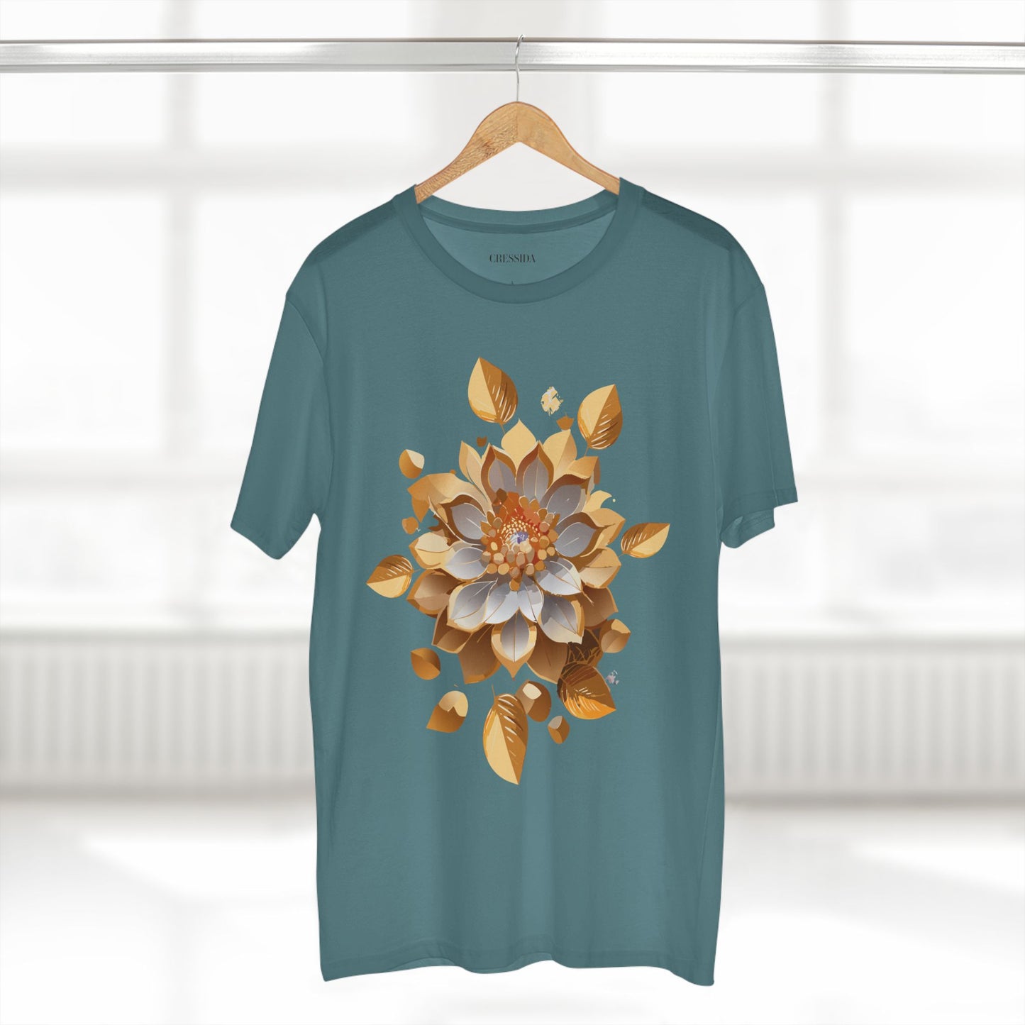 Floral Shirt, Shirt with Flower, Tee Shirt with Antique Flower
