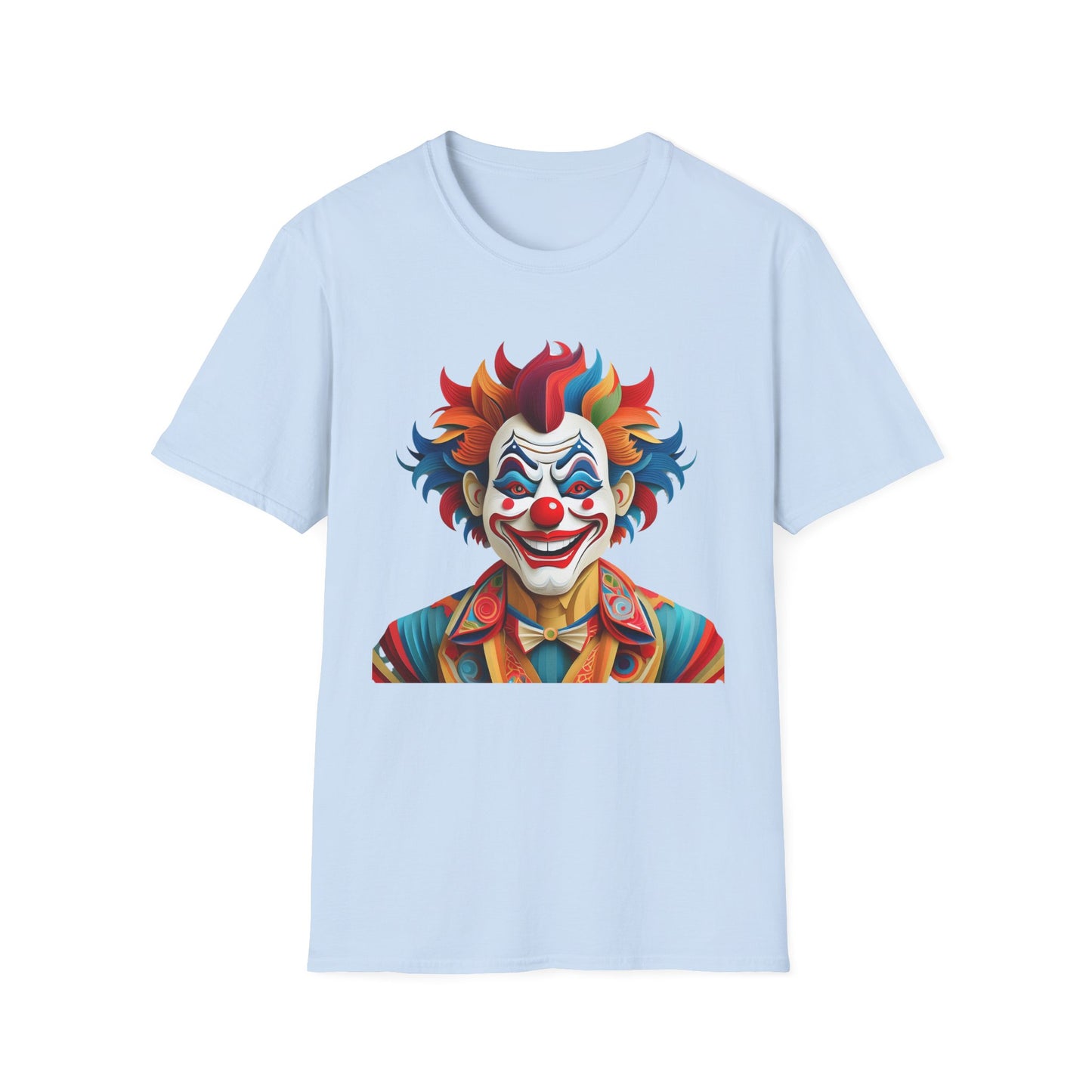 Clown Shirt, T Shirt with Clown, Funny Man Shirt, Tee Shirt with Funny Man, Circus Shirt, Shirt with Circus, Scary Man Shirt, Shirt with Scary Man