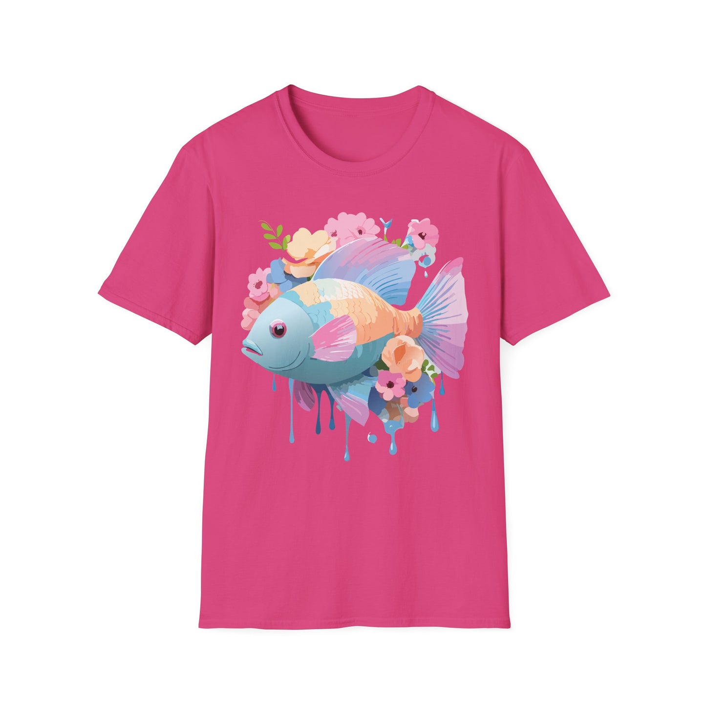 Fish Art Design Shirt, T Shirt with Fish, Graphic Shirt, Tee Shirt with Graphic Design, Shirt with Fish Graphic Art