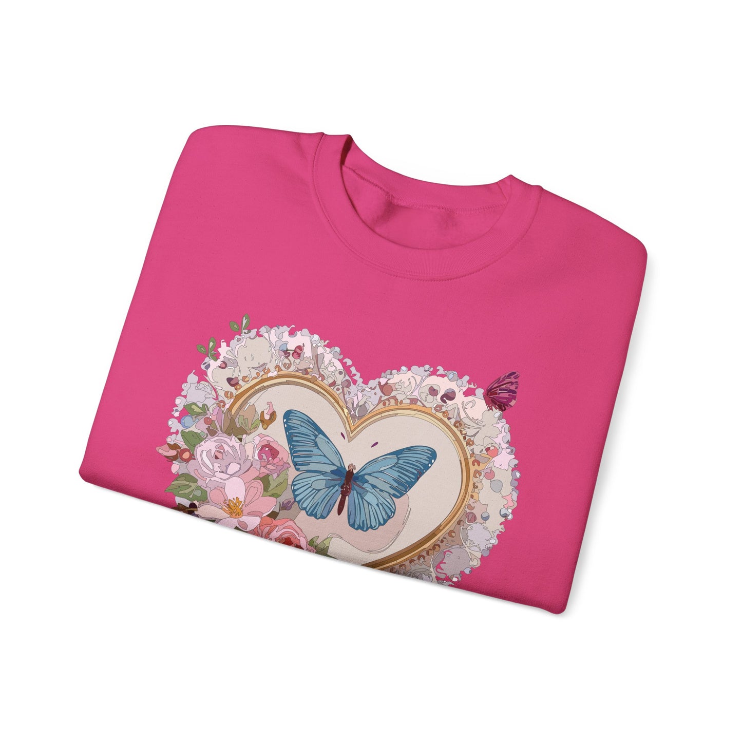Floral Heart Sweatshirt, Floral Love Sweatshirt, Valentine's Day Sweatshirt, Heart Floral Sweatshirt