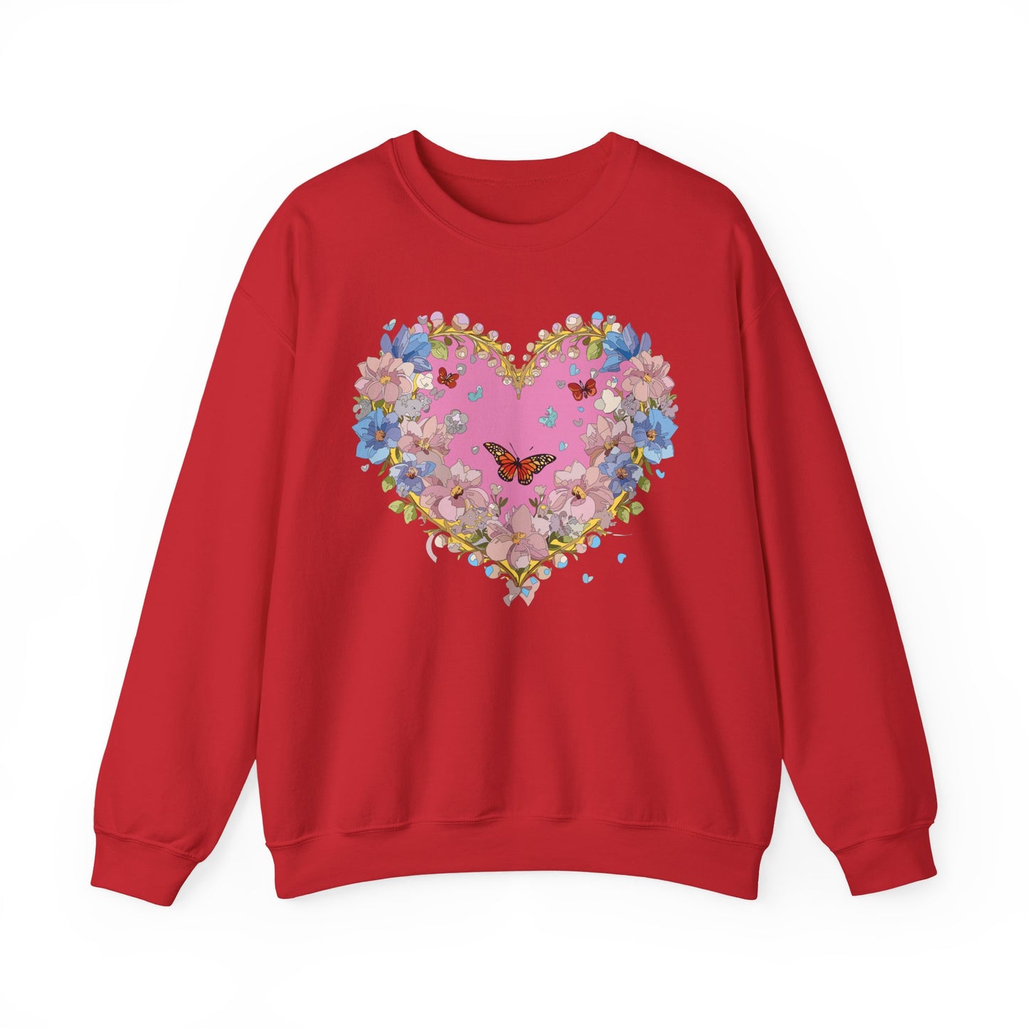 Floral Heart Sweatshirt, Floral Love Sweatshirt, Valentine's Day Sweatshirt, Heart Floral Sweatshirt