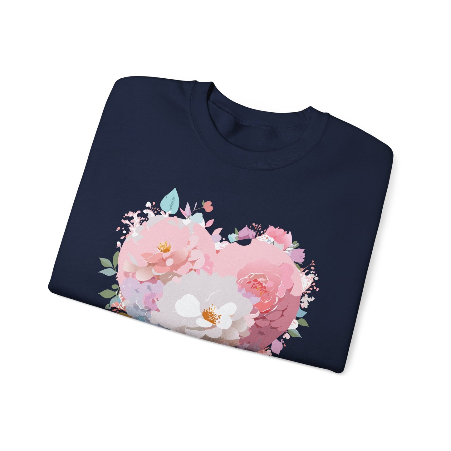 Floral Heart Sweatshirt, Floral Love Sweatshirt, Valentine's Day Sweatshirt, Heart Floral Sweatshirt