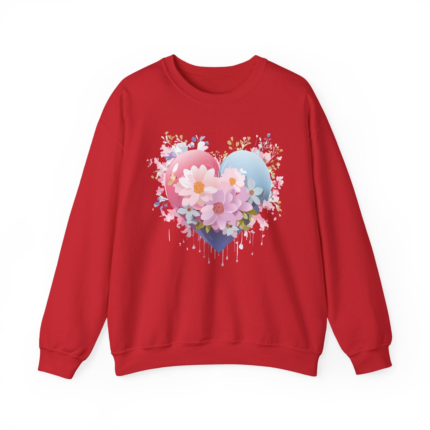 Floral Heart Sweatshirt, Floral Love Sweatshirt, Valentine's Day Sweatshirt, Heart Floral Sweatshirt