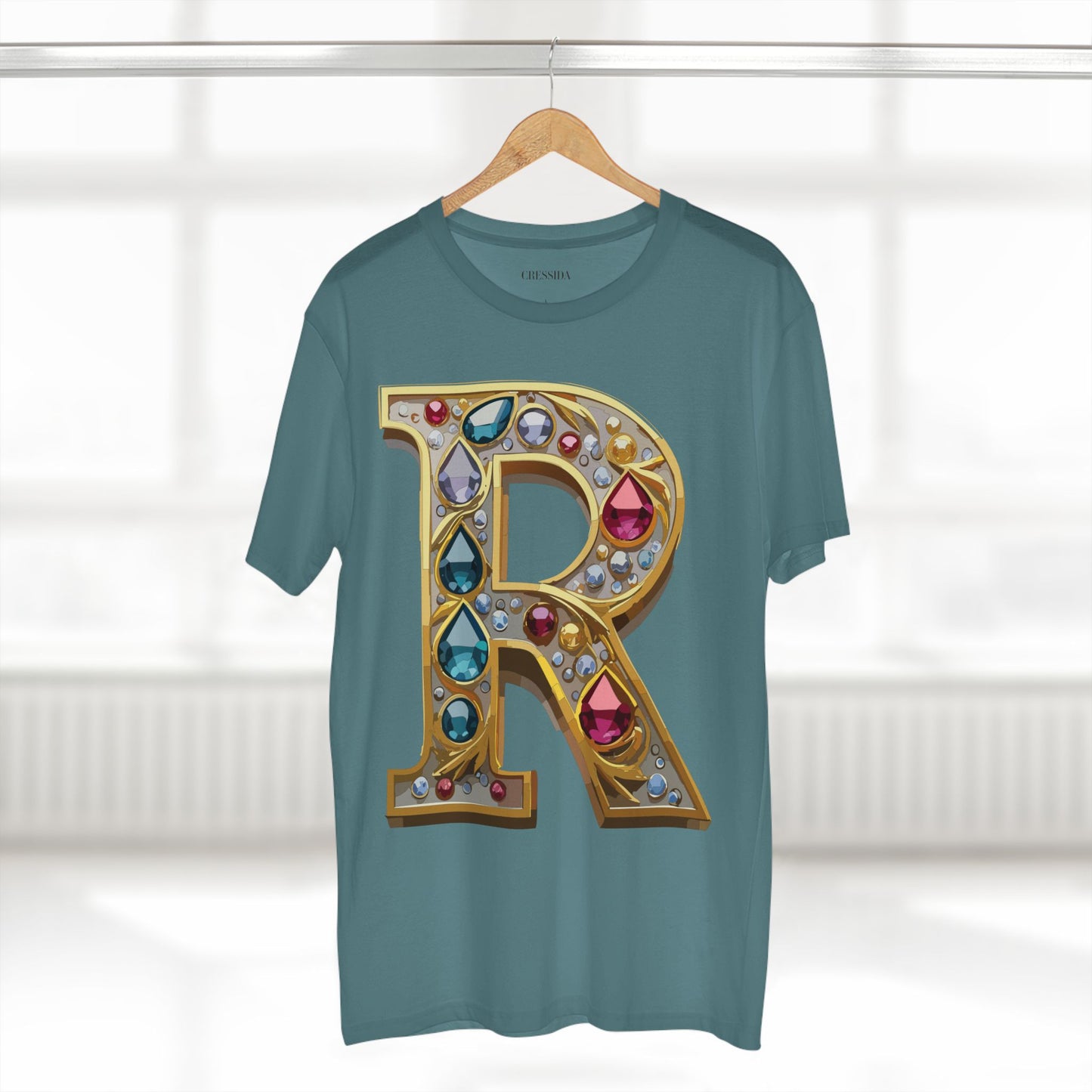 Letter Shirt, Shirt with Letters, Tee Shirt with Gold Letters