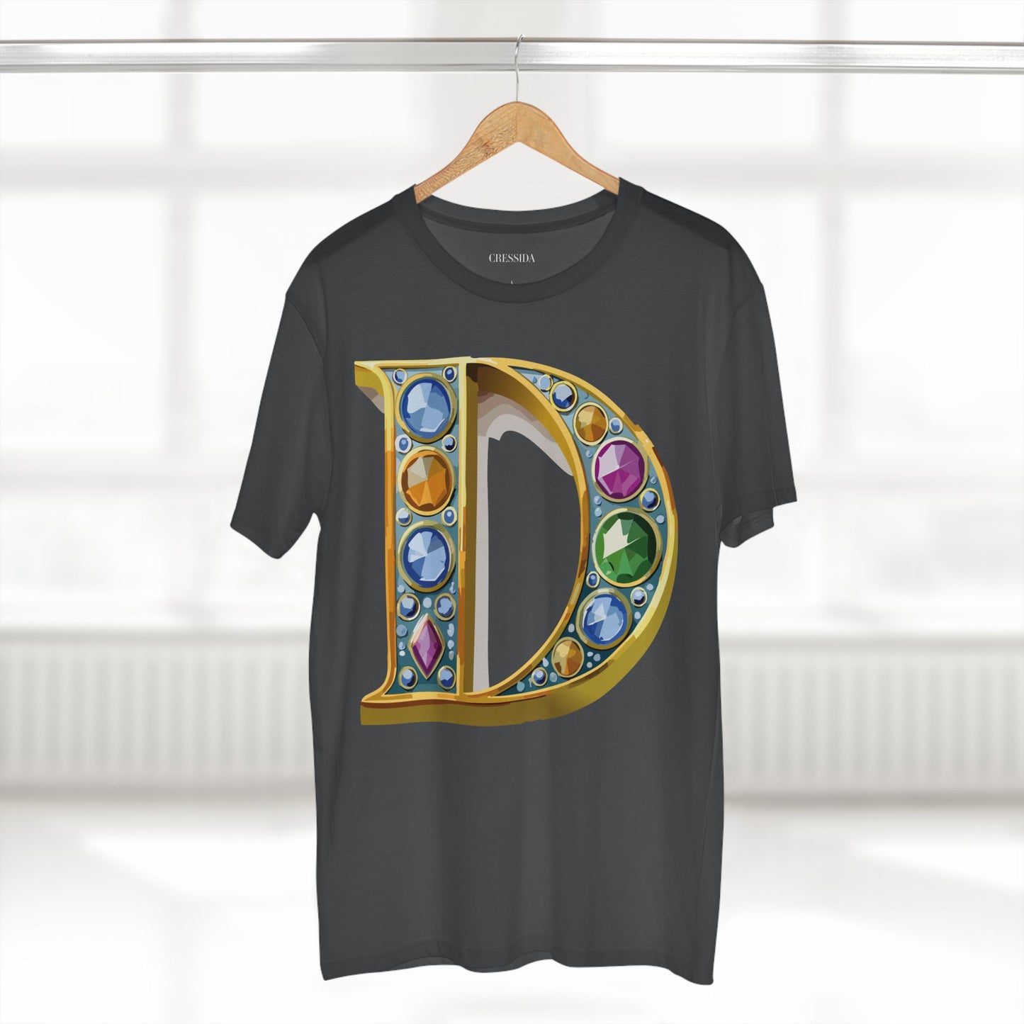 Letter Shirt, Shirt with Letters, Tee Shirt with Gold Letters