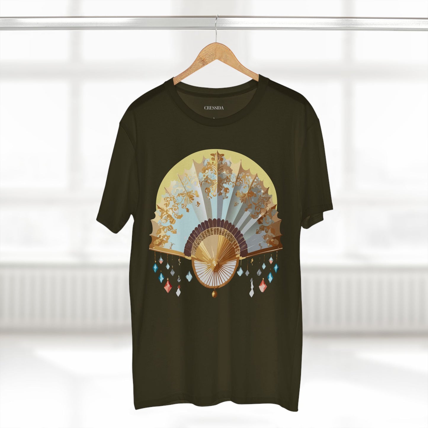 Fan shirt, Shirt with Fan, Tee Shirt with Antique Fan