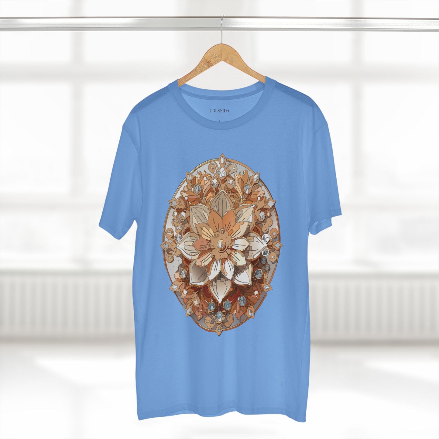 Floral Shirt, Shirt with Flower, Tee Shirt with Antique Flower
