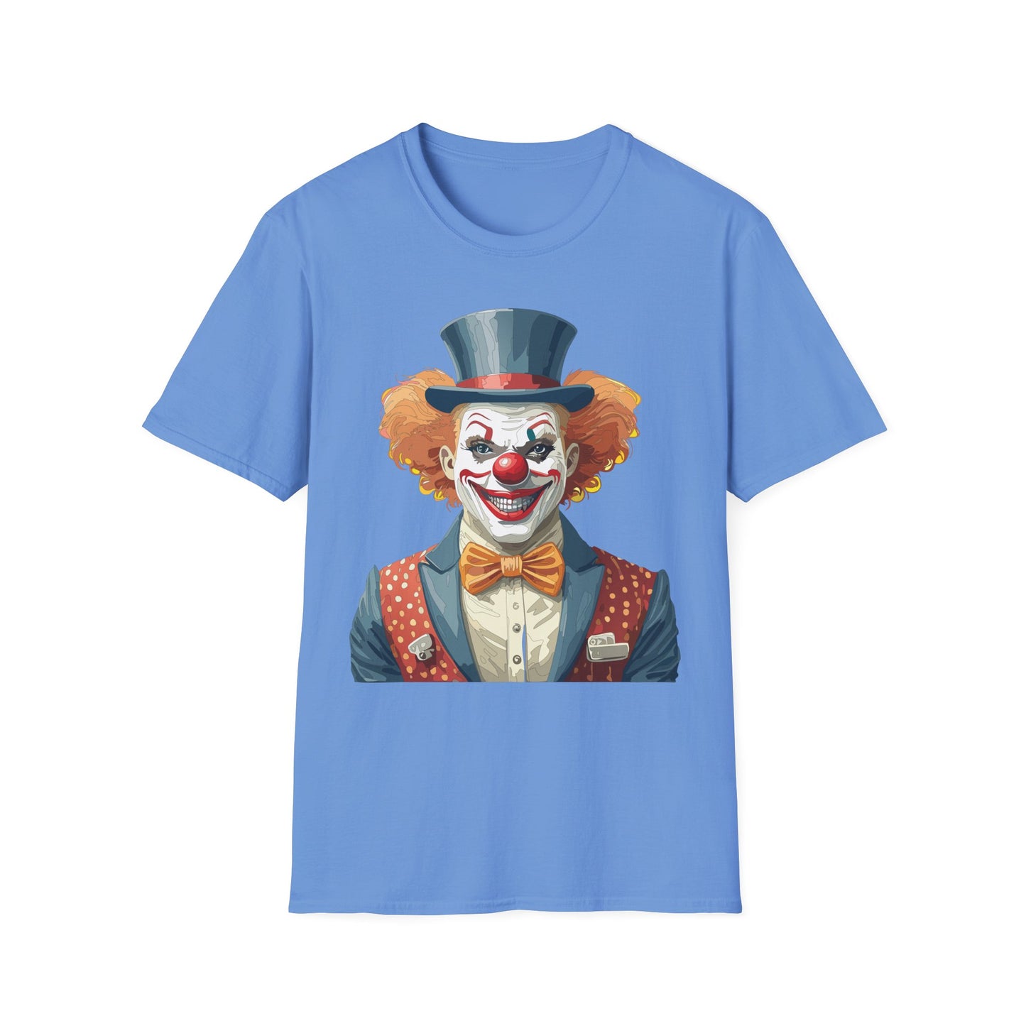 Clown Shirt, T Shirt with Clown, Funny Man Shirt, Tee Shirt with Funny Man, Circus Shirt, Shirt with Circus, Scary Man Shirt, Shirt with Scary Man