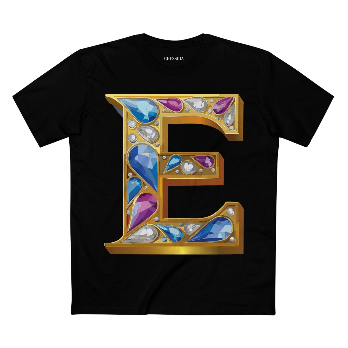 Letter Shirt, Shirt with Letters, Tee Shirt with Gold Letters