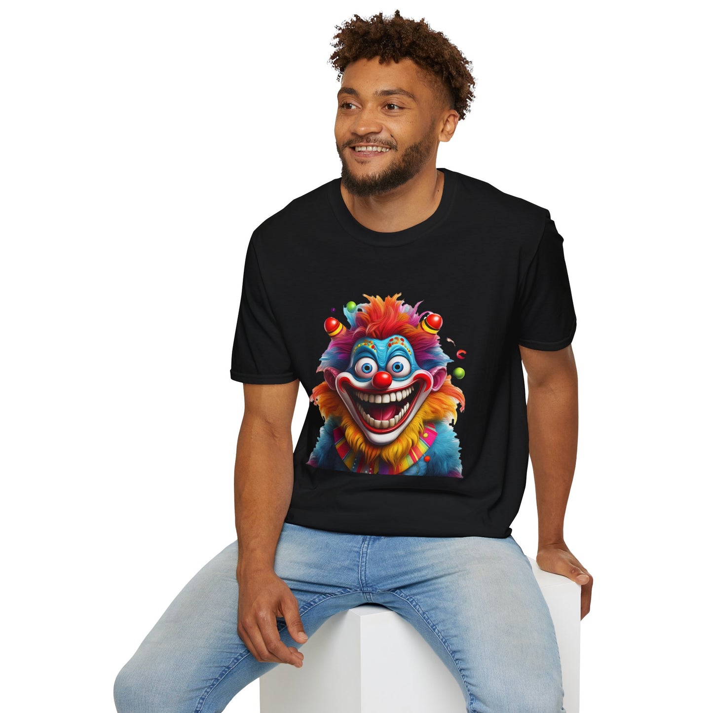 Clown Shirt, T Shirt with Clown, Funny Man Shirt, Tee Shirt with Funny Man, Circus Shirt, Shirt with Circus, Scary Man Shirt, Shirt with Scary Man