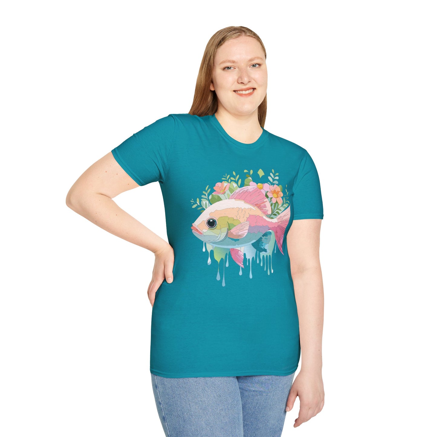 Fish Art Design Shirt, T Shirt with Fish, Graphic Shirt, Tee Shirt with Graphic Design, Shirt with Fish Graphic Art