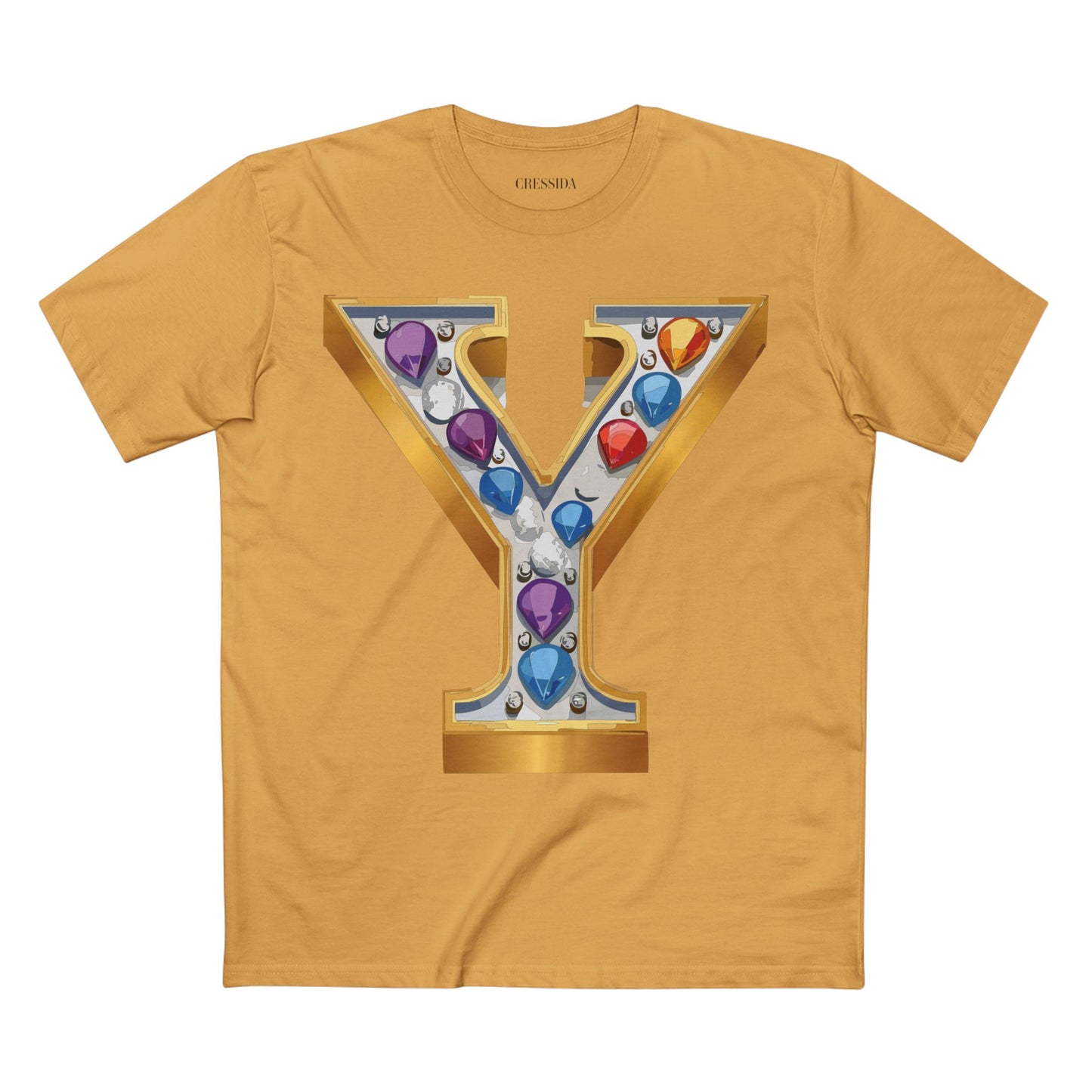 Letter Shirt, Shirt with Letters, Tee Shirt with Gold Letters