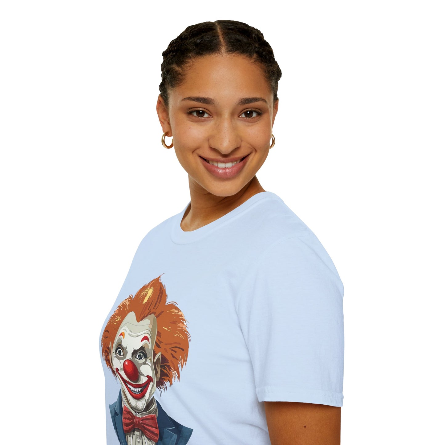 Clown Shirt, T Shirt with Clown, Funny Man Shirt, Tee Shirt with Funny Man, Circus Shirt, Shirt with Circus, Scary Man Shirt, Shirt with Scary Man