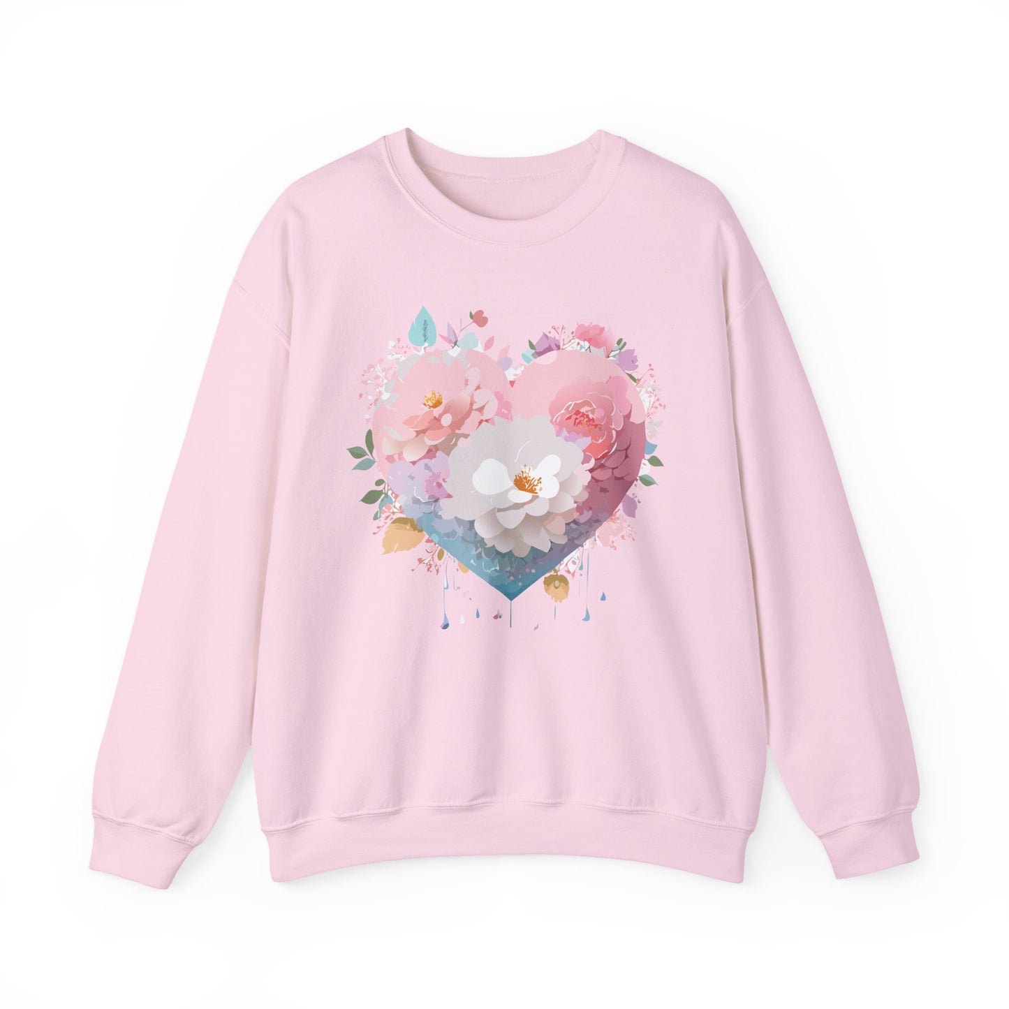 Floral Heart Sweatshirt, Floral Love Sweatshirt, Valentine's Day Sweatshirt, Heart Floral Sweatshirt