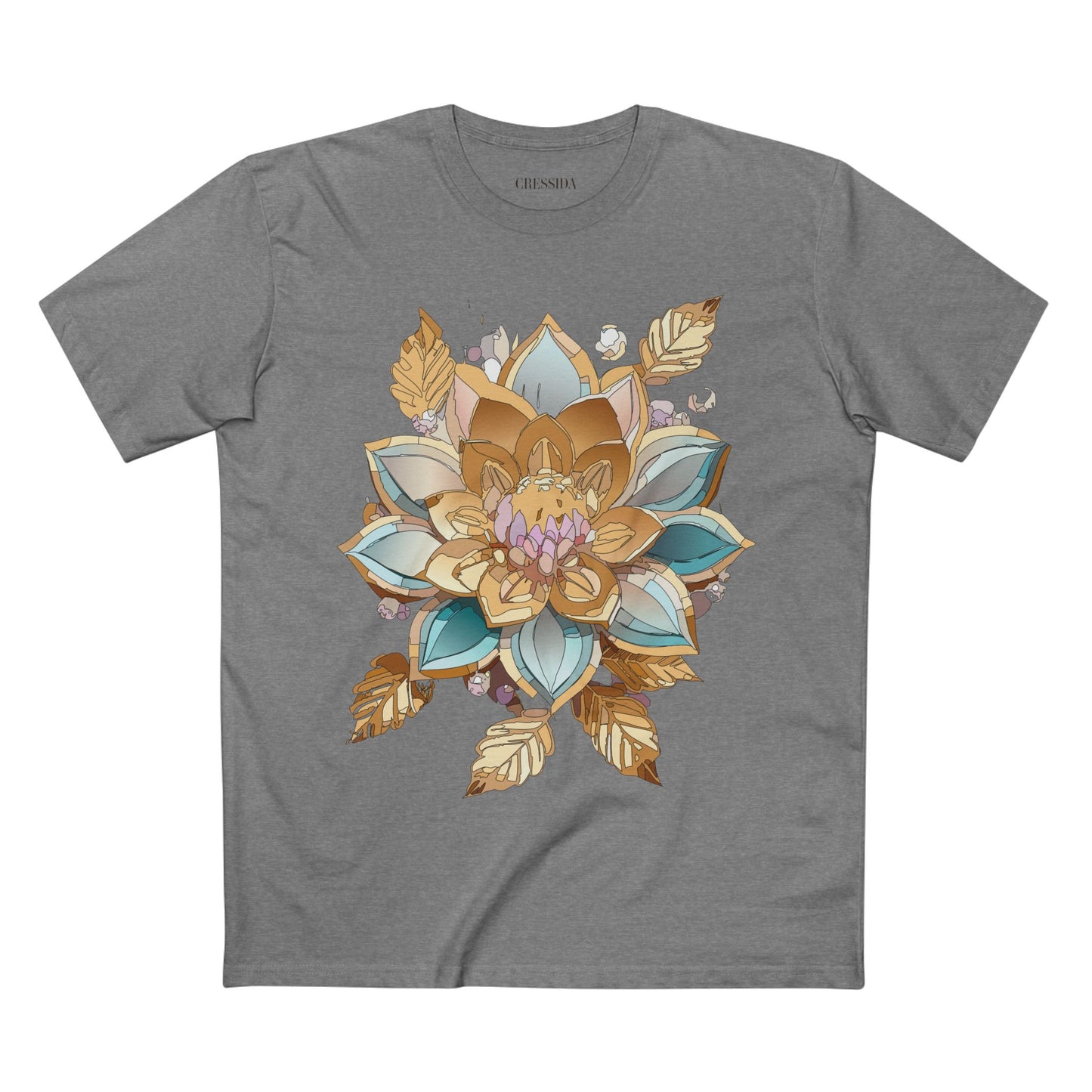 Floral Shirt, Shirt with Flower, Tee Shirt with Antique Flower