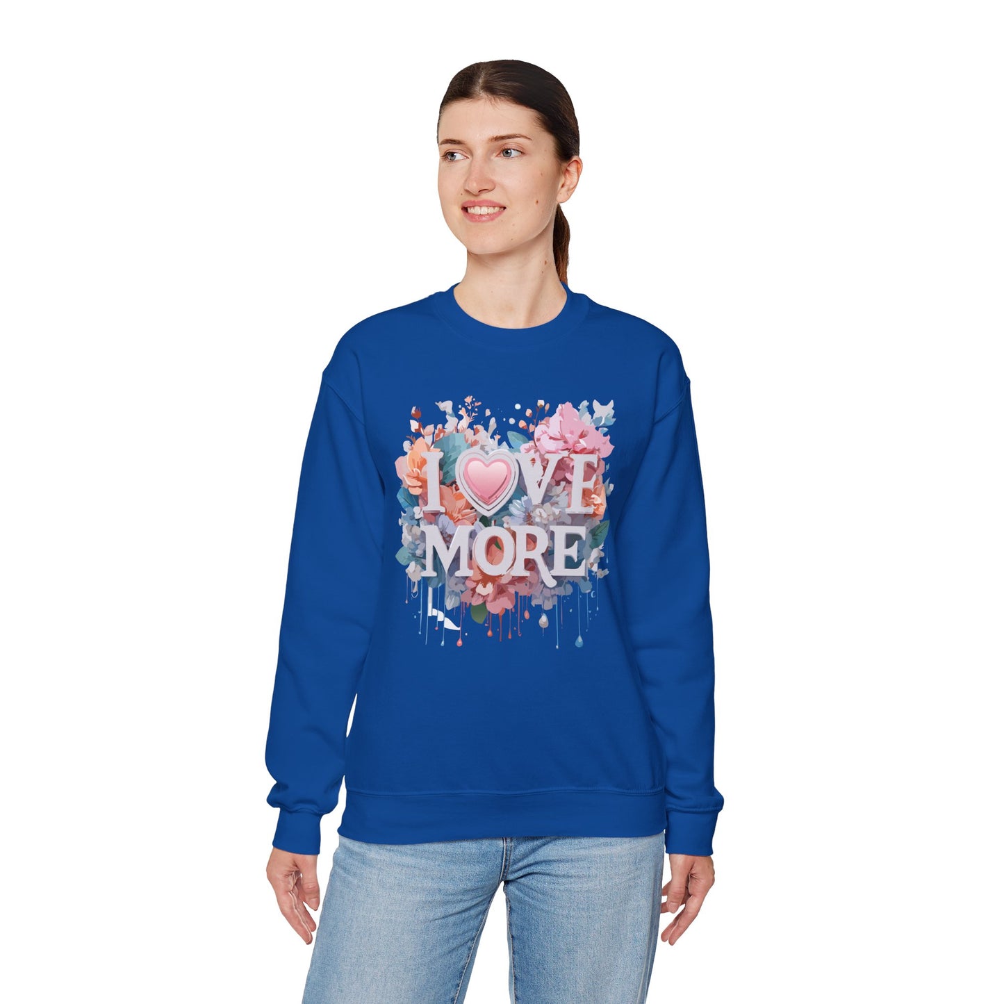 Floral Love Sweatshirt, Valentine's Day Sweatshirt, Love Flower Sweatshirt