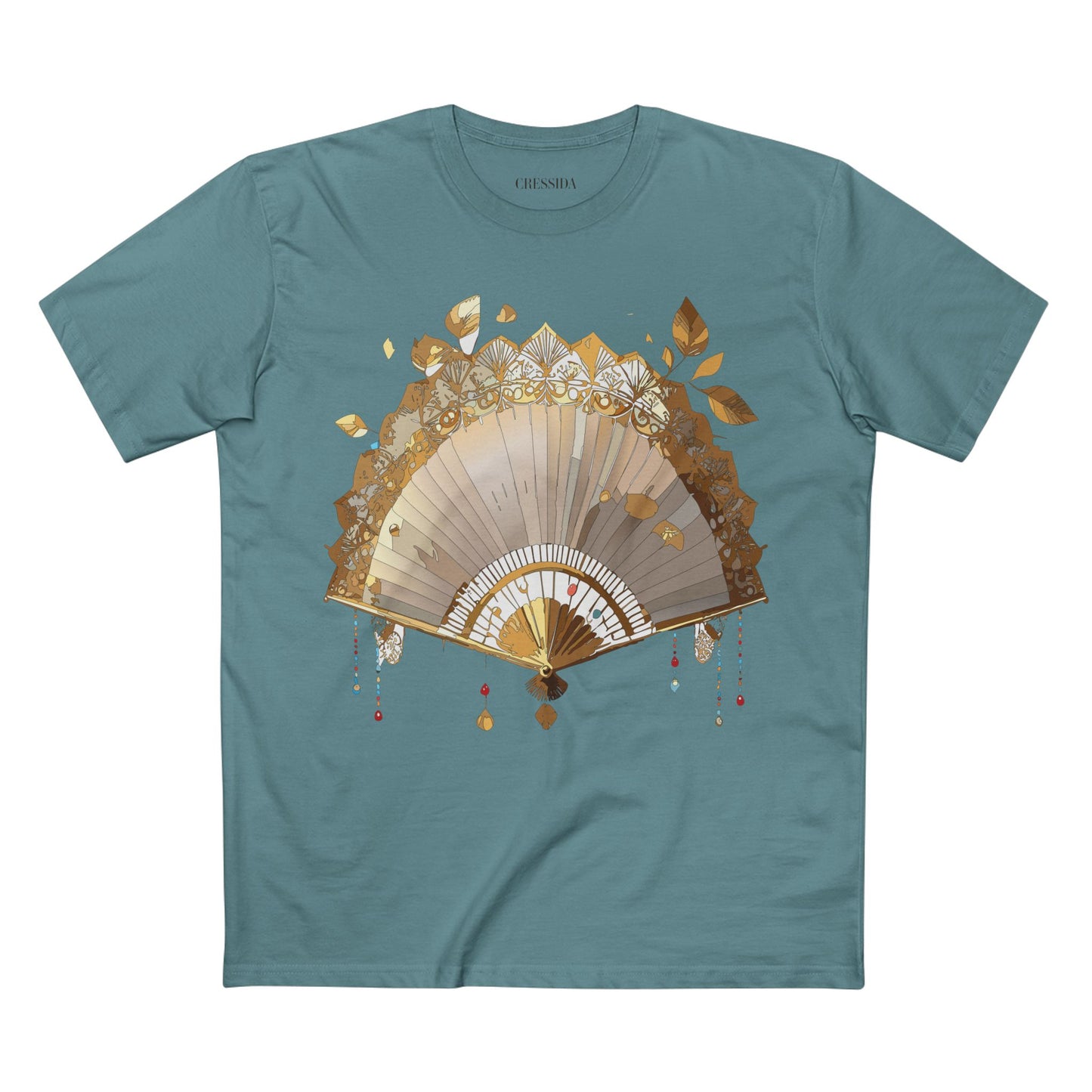 Fan shirt, Shirt with Fan, Tee Shirt with Antique Fan