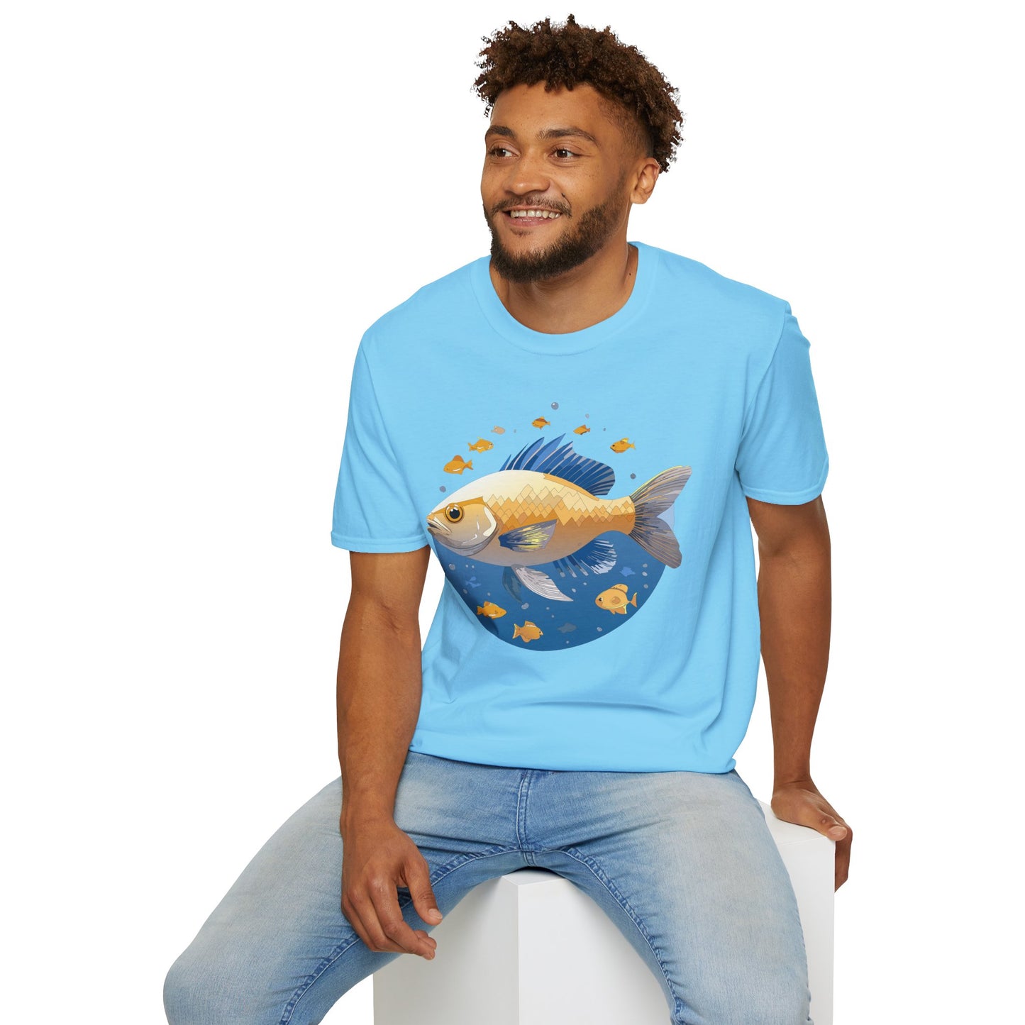 Fish Art Design Shirt, T Shirt with Fish, Graphic Shirt, Tee Shirt with Graphic Design, Shirt with Fish Graphic Art