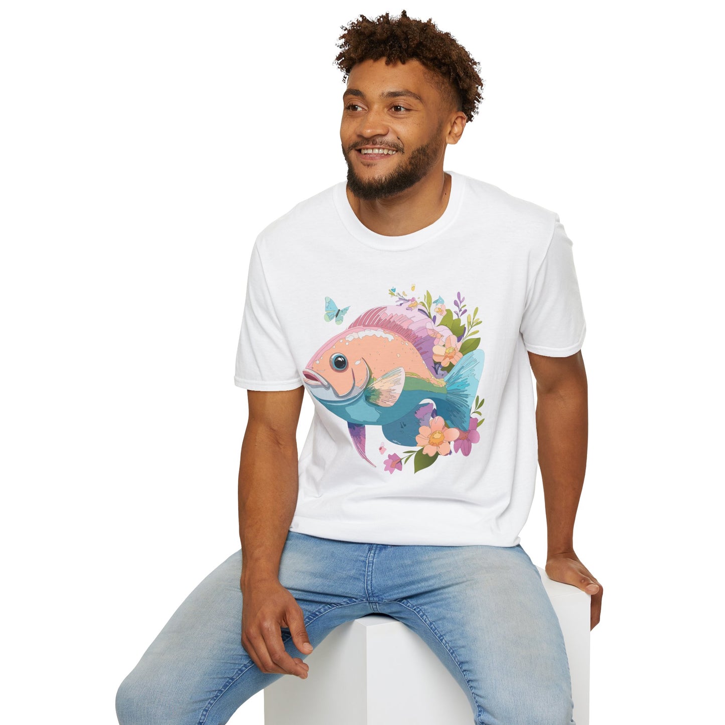 Fish Art Design Shirt, T Shirt with Fish, Graphic Shirt, Tee Shirt with Graphic Design, Shirt with Fish Graphic Art