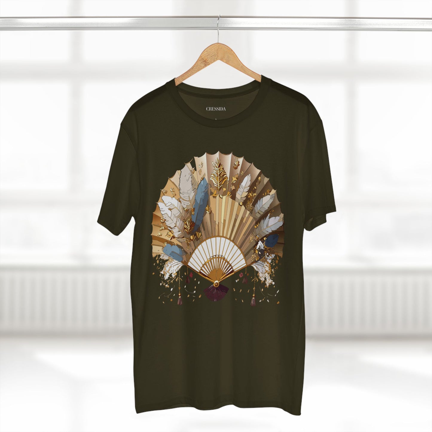 Fan shirt, Shirt with Fan, Tee Shirt with Antique Fan