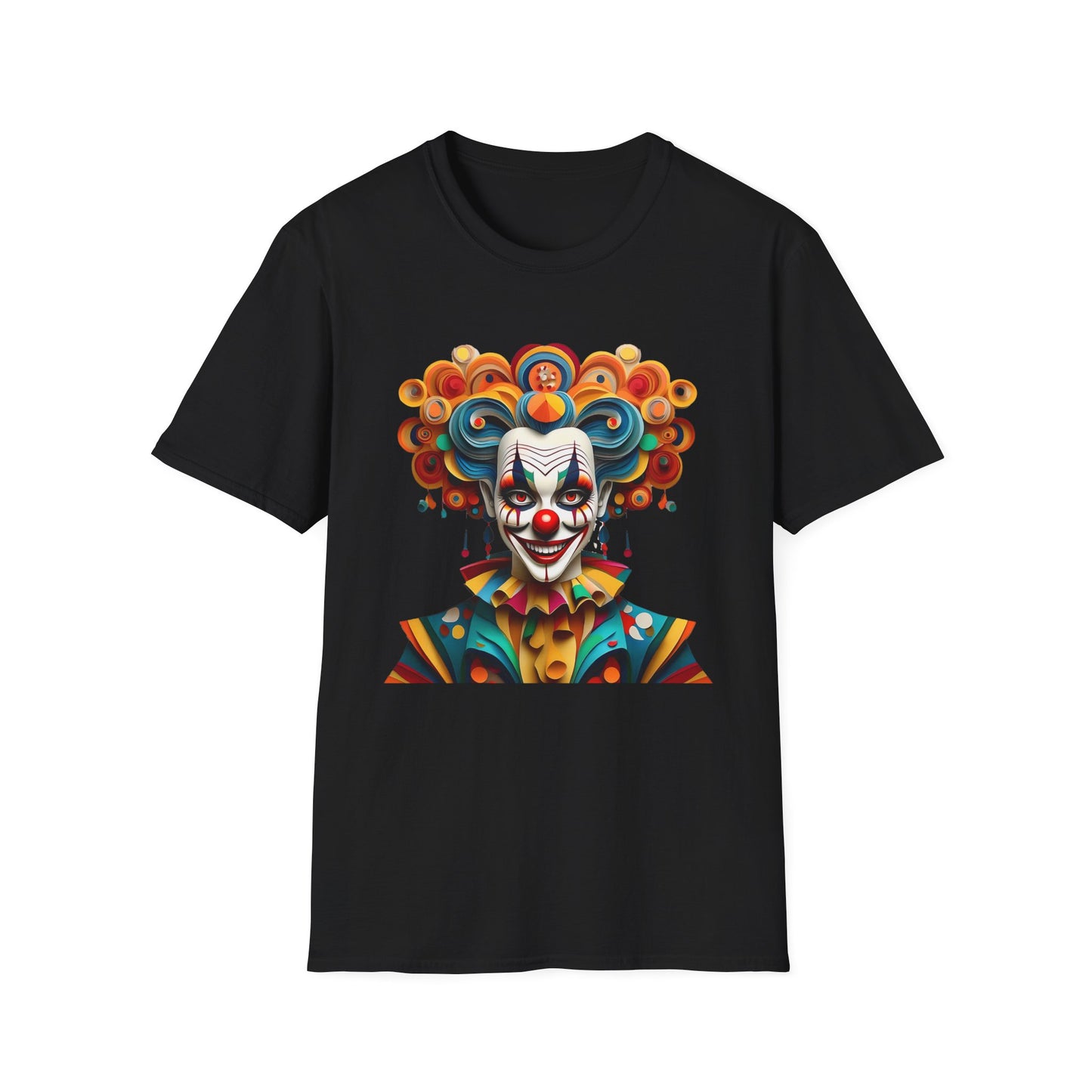 Clown Shirt, T Shirt with Clown, Funny Man Shirt, Tee Shirt with Funny Man, Circus Shirt, Shirt with Circus, Scary Man Shirt, Shirt with Scary Man