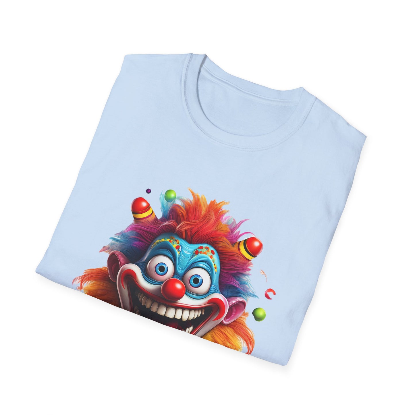 Clown Shirt, T Shirt with Clown, Funny Man Shirt, Tee Shirt with Funny Man, Circus Shirt, Shirt with Circus, Scary Man Shirt, Shirt with Scary Man