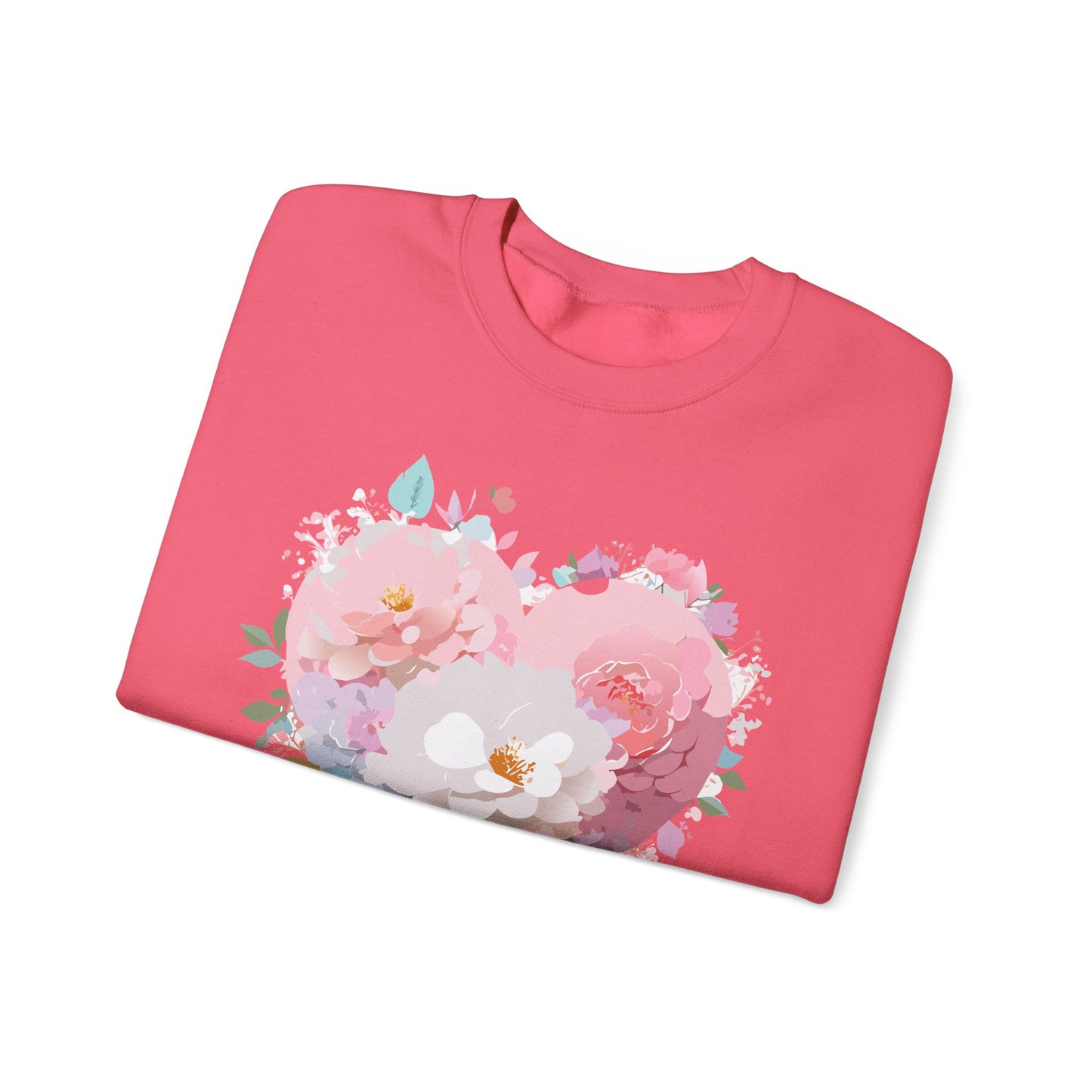 Floral Heart Sweatshirt, Floral Love Sweatshirt, Valentine's Day Sweatshirt, Heart Floral Sweatshirt