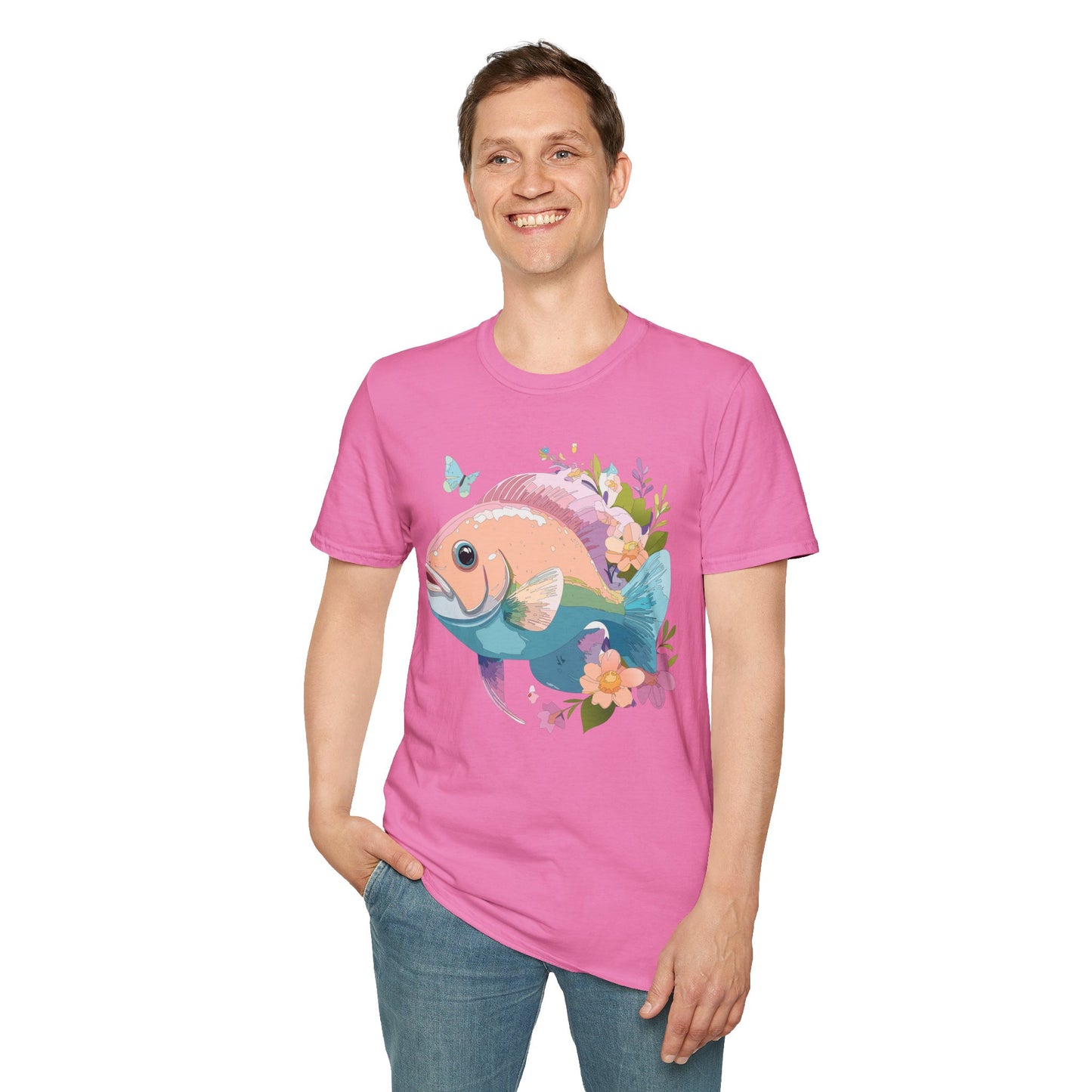 Fish Art Design Shirt, T Shirt with Fish, Graphic Shirt, Tee Shirt with Graphic Design, Shirt with Fish Graphic Art