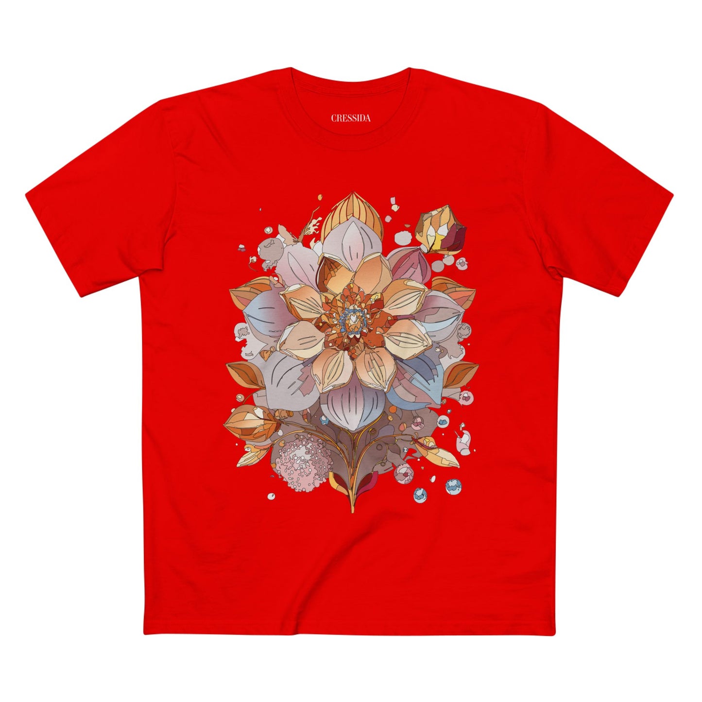 Floral Shirt, Shirt with Flower, Tee Shirt with Antique Flower