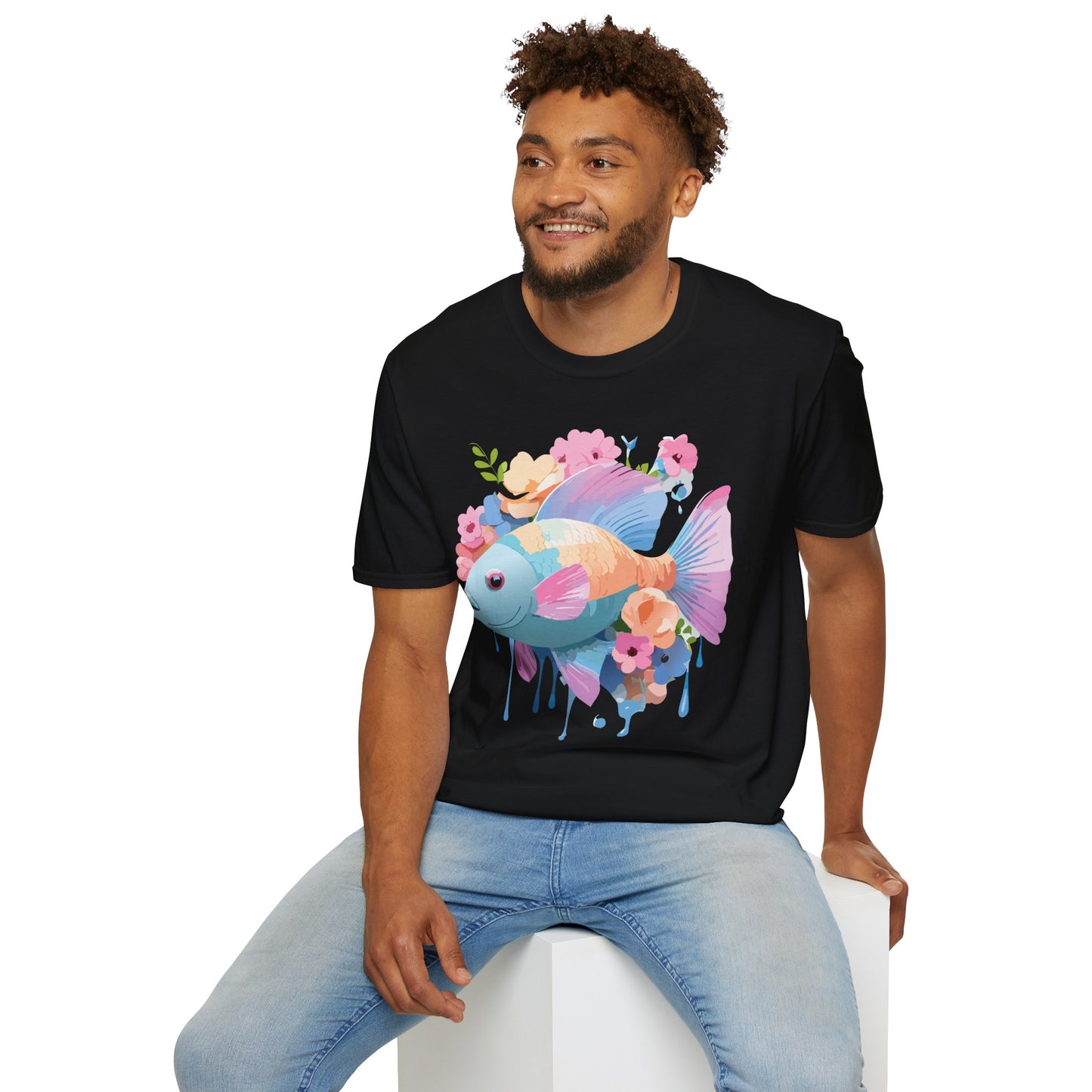 Fish Art Design Shirt, T Shirt with Fish, Graphic Shirt, Tee Shirt with Graphic Design, Shirt with Fish Graphic Art