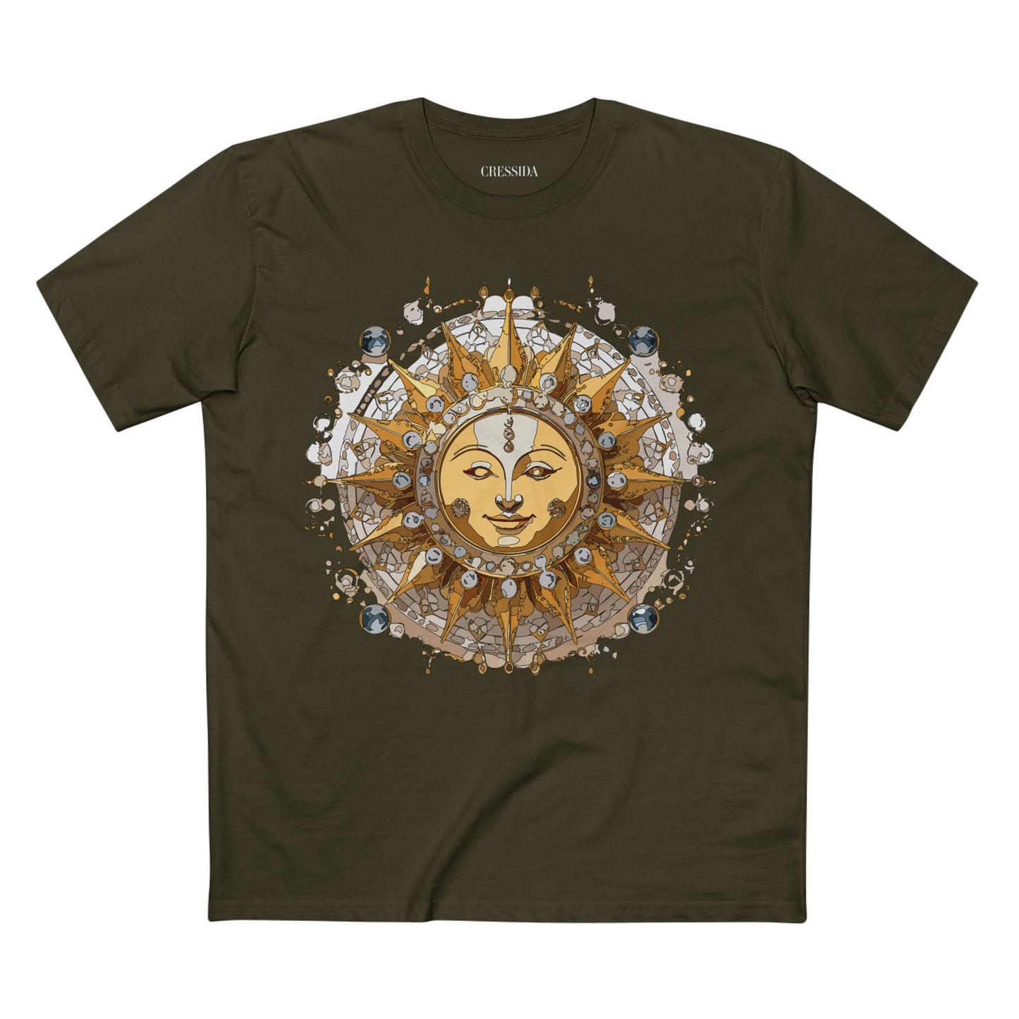 Sun Shirt, Shirt with Sun, Tee Shirt with Gold Sun