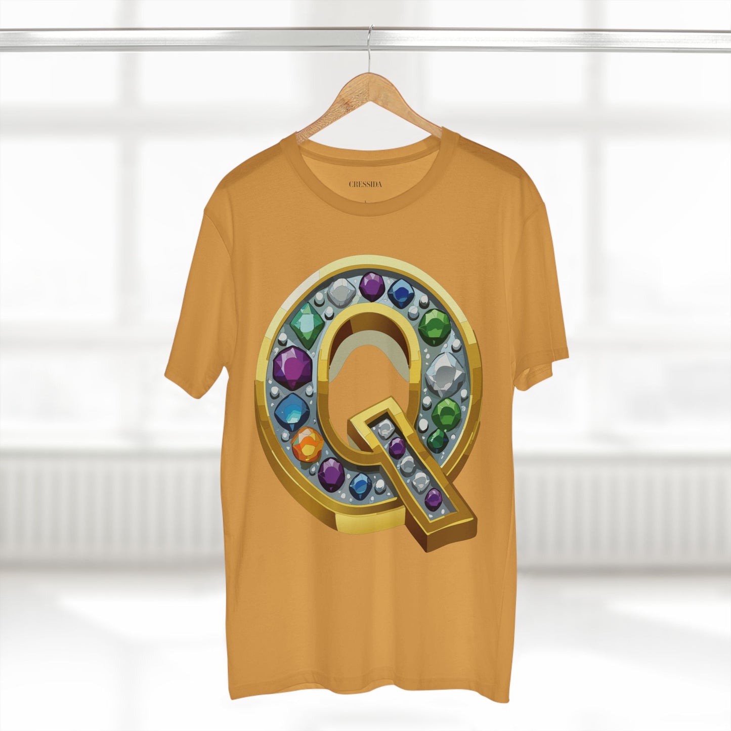 Letter Shirt, Shirt with Letters, Tee Shirt with Gold Letters