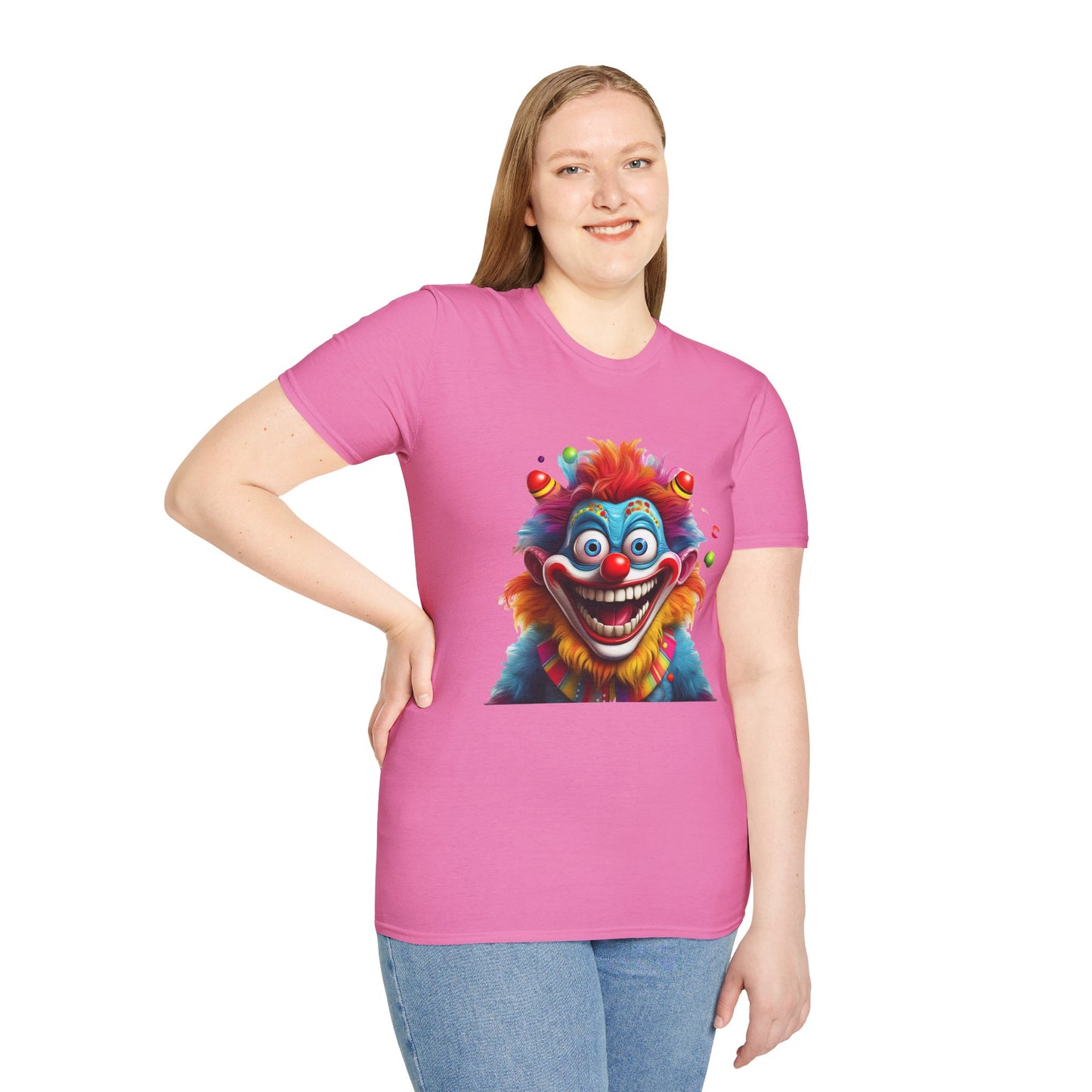 Clown Shirt, T Shirt with Clown, Funny Man Shirt, Tee Shirt with Funny Man, Circus Shirt, Shirt with Circus, Scary Man Shirt, Shirt with Scary Man