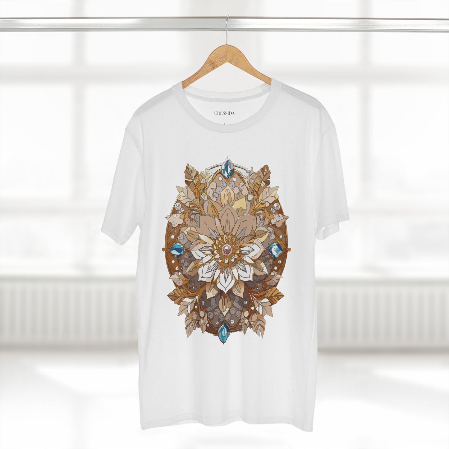 Floral Shirt, Shirt with Flower, Tee Shirt with Antique Flower