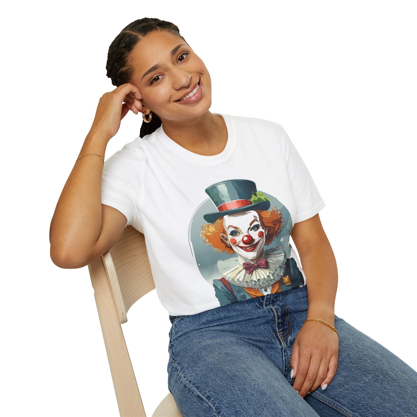 Clown Shirt, T Shirt with Clown, Funny Man Shirt, Tee Shirt with Funny Man, Circus Shirt, Shirt with Circus, Scary Man Shirt, Shirt with Scary Man
