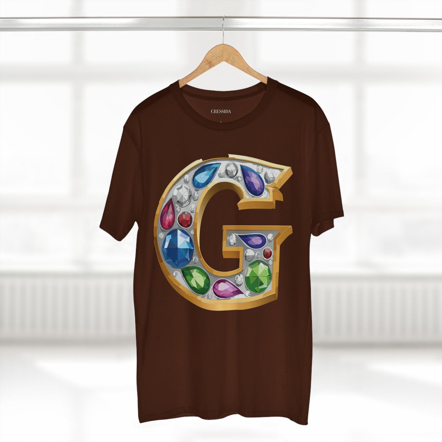 Letter Shirt, Shirt with Letters, Tee Shirt with Gold Letters