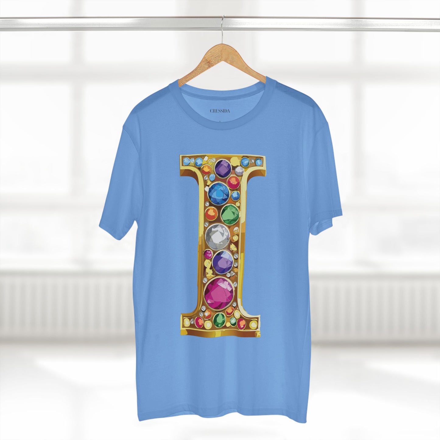 Letter Shirt, Shirt with Letters, Tee Shirt with Gold Letters