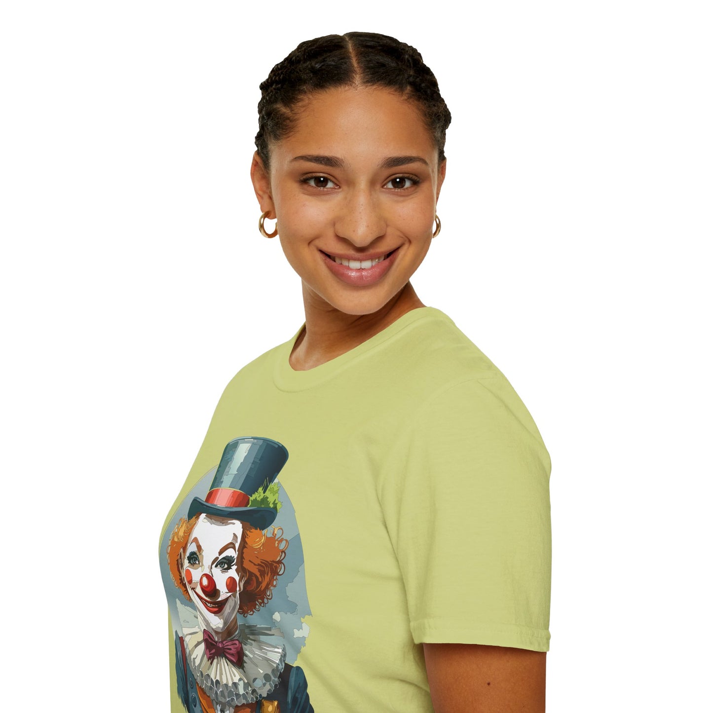 Clown Shirt, T Shirt with Clown, Funny Man Shirt, Tee Shirt with Funny Man, Circus Shirt, Shirt with Circus, Scary Man Shirt, Shirt with Scary Man