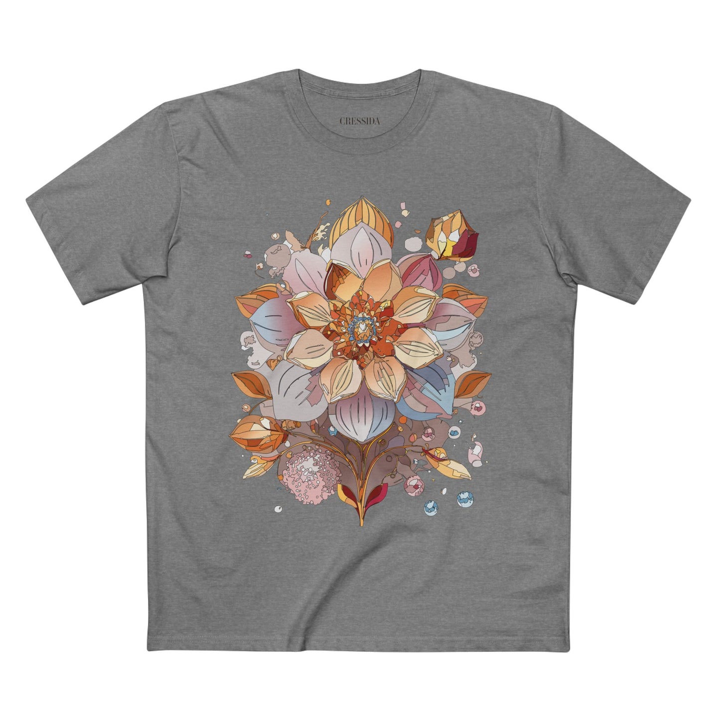Floral Shirt, Shirt with Flower, Tee Shirt with Antique Flower