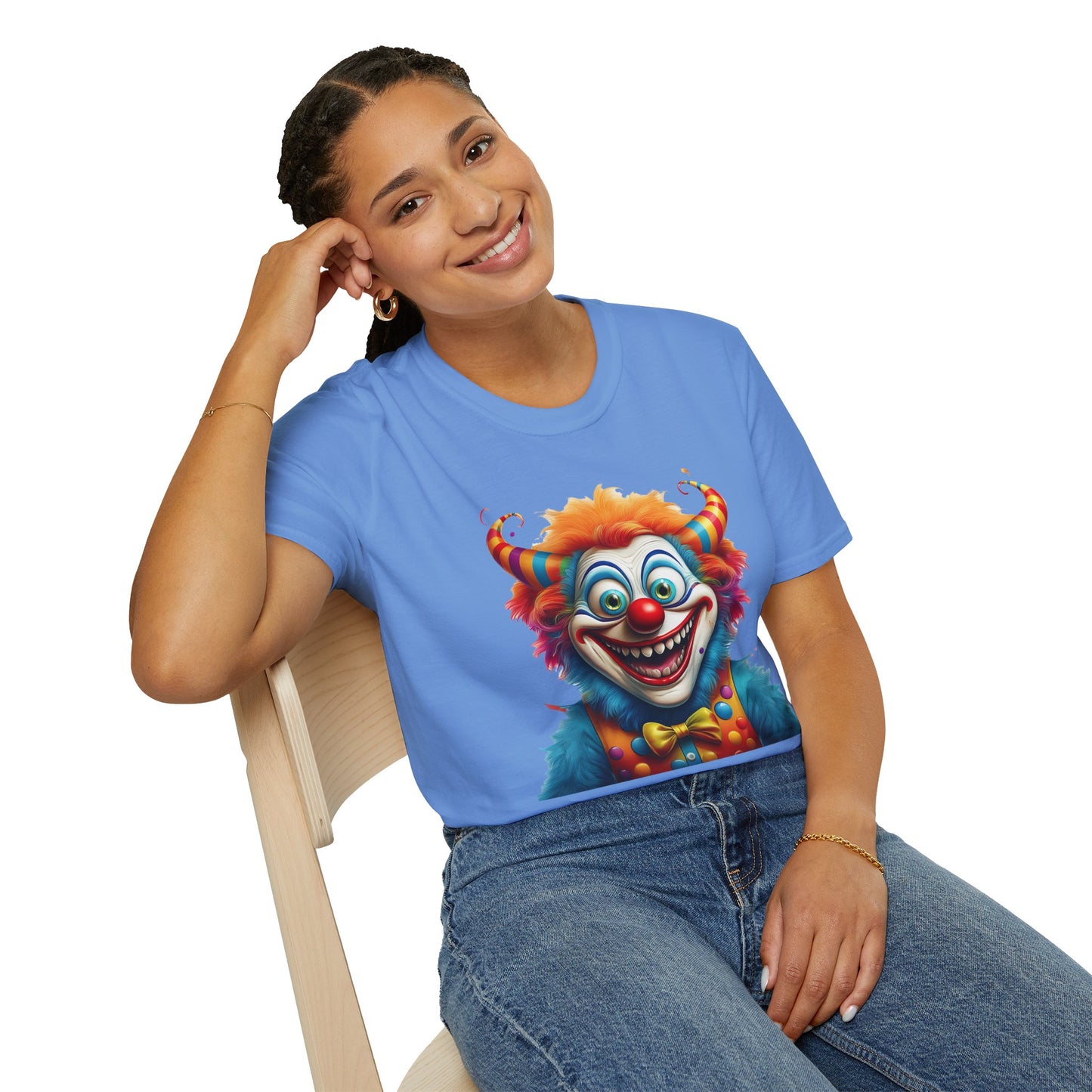 Clown Shirt, T Shirt with Clown, Funny Man Shirt, Tee Shirt with Funny Man, Circus Shirt, Shirt with Circus, Scary Man Shirt, Shirt with Scary Man