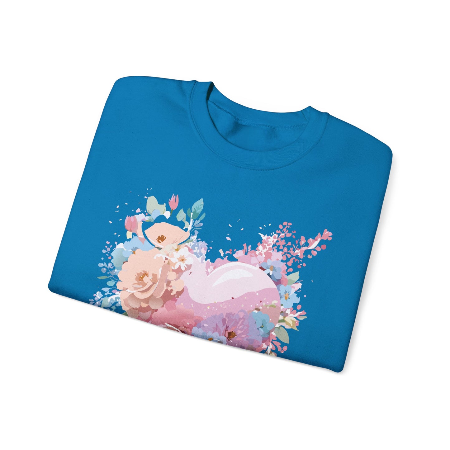 Floral Heart Sweatshirt, Floral Love Sweatshirt, Valentine's Day Sweatshirt, Heart Floral Sweatshirt
