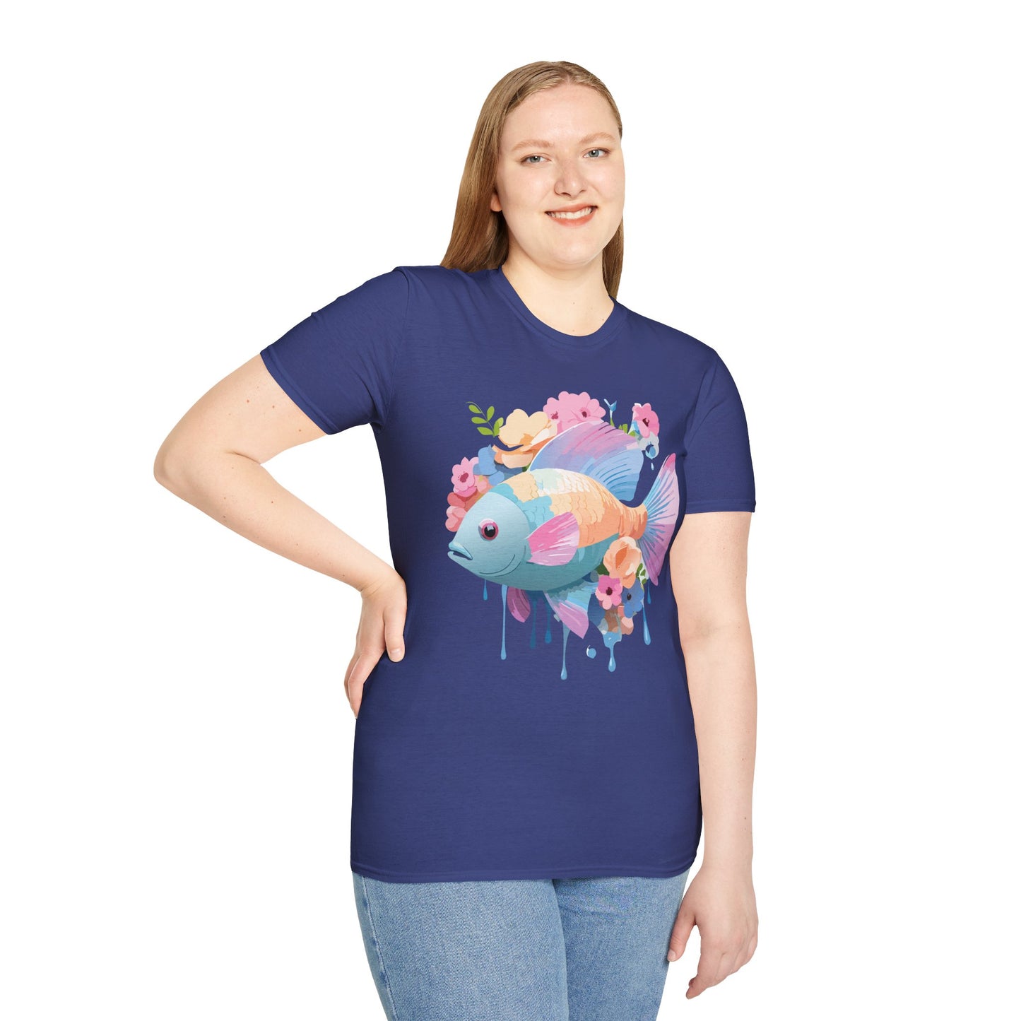 Fish Art Design Shirt, T Shirt with Fish, Graphic Shirt, Tee Shirt with Graphic Design, Shirt with Fish Graphic Art