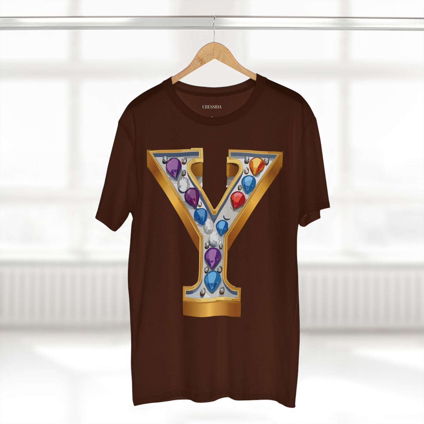 Letter Shirt, Shirt with Letters, Tee Shirt with Gold Letters