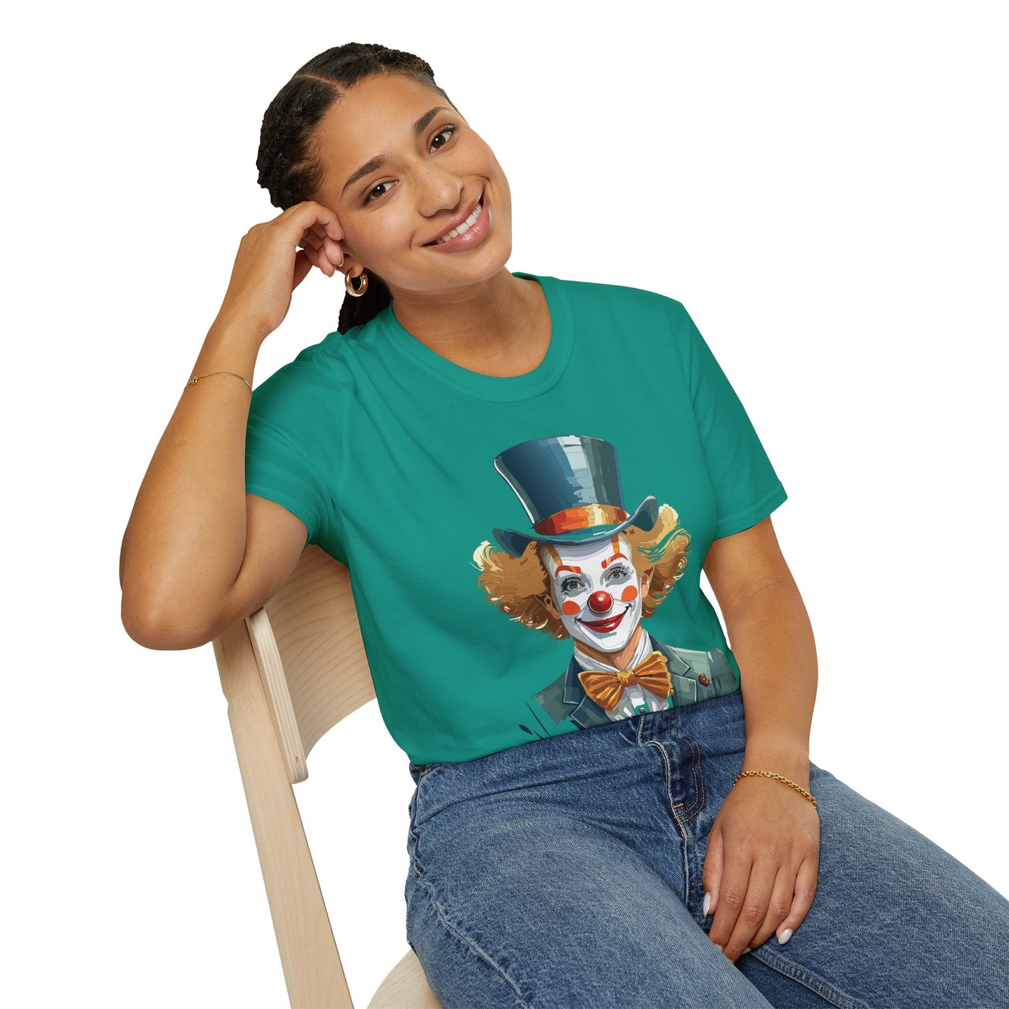 Clown Shirt, T Shirt with Clown, Funny Man Shirt, Tee Shirt with Funny Man, Circus Shirt, Shirt with Circus, Scary Man Shirt, Shirt with Scary Man