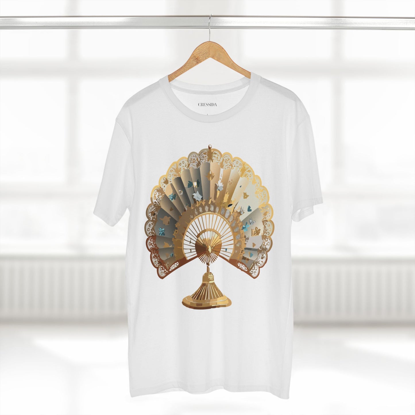 Fan shirt, Shirt with Fan, Tee Shirt with Antique Fan