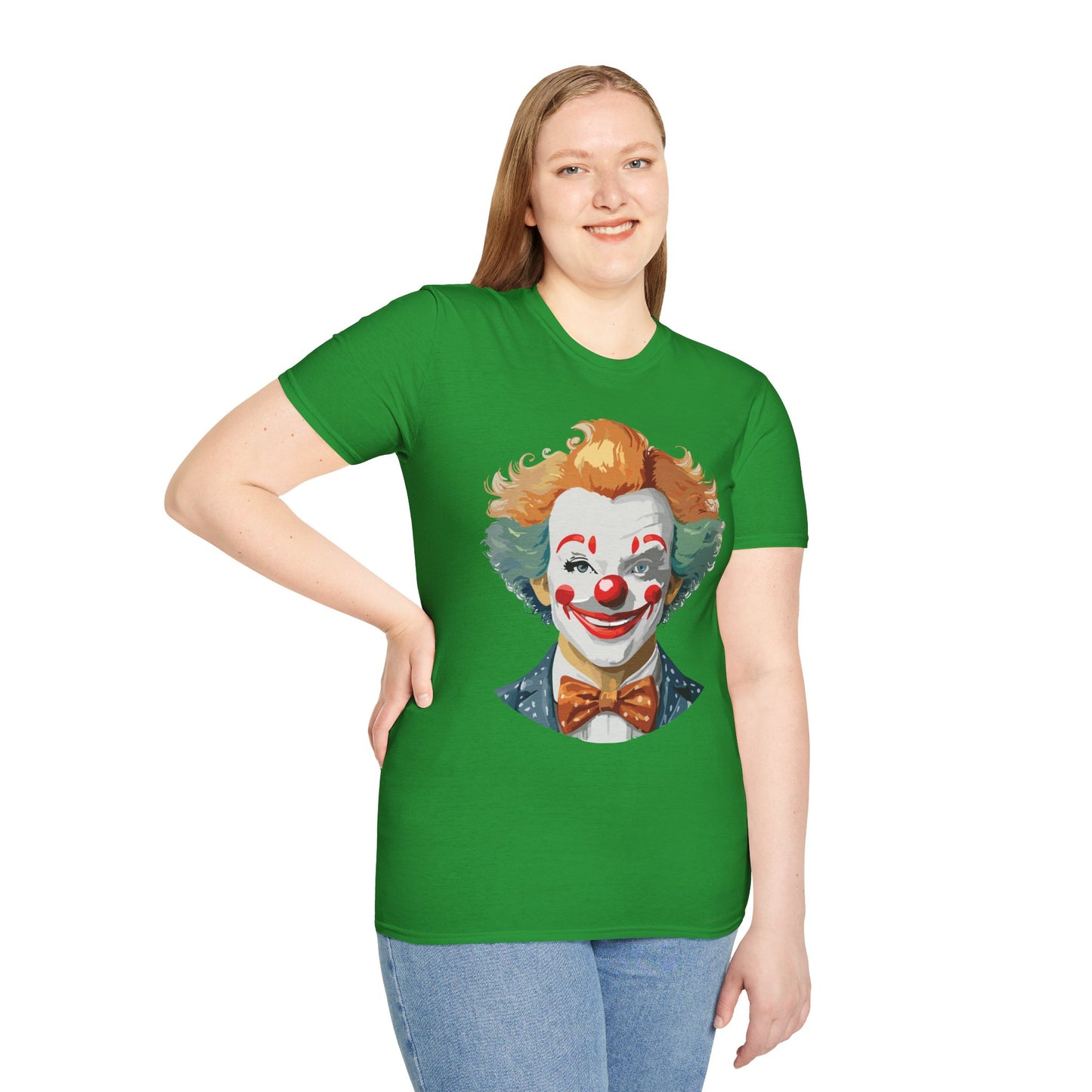Clown Shirt, T Shirt with Clown, Funny Man Shirt, Tee Shirt with Funny Man, Circus Shirt, Shirt with Circus, Scary Man Shirt, Shirt with Scary Man